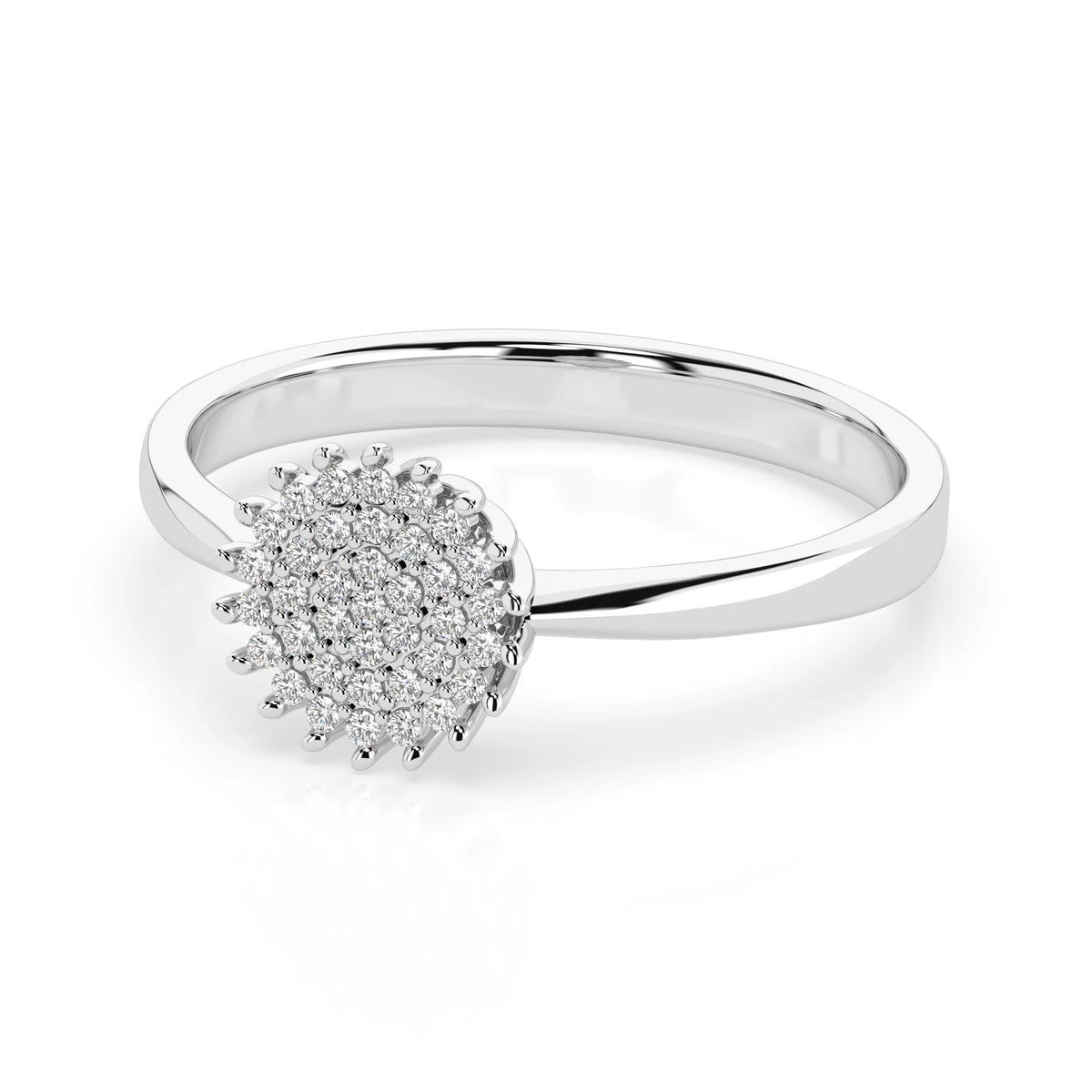 Inel din Aur cu Diamante, Forma Rotund Briliant, 0,15 CT