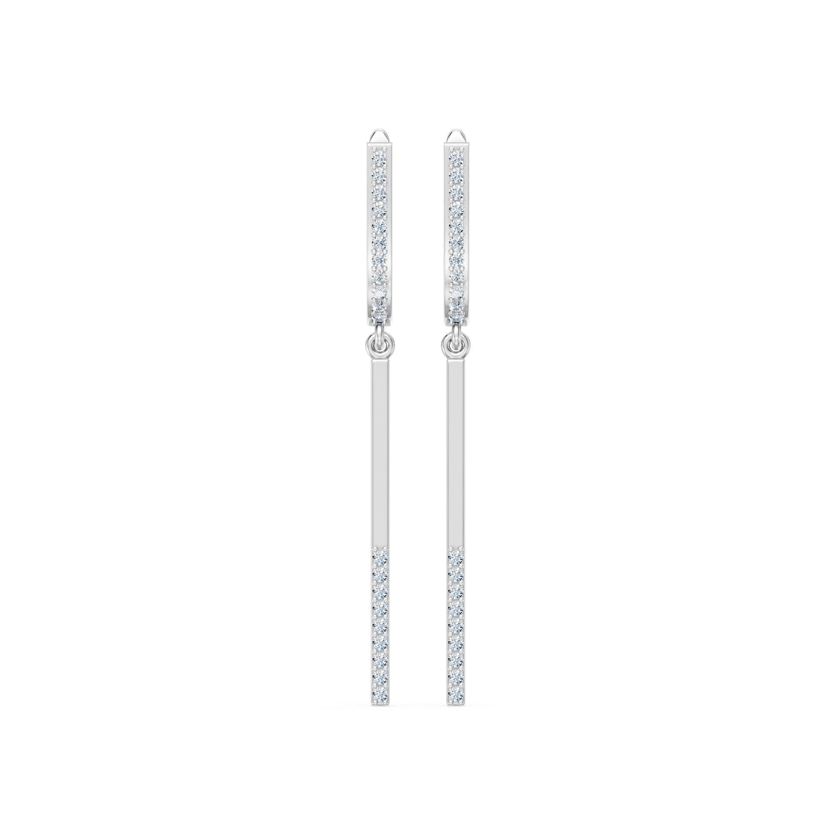 Cercei din Aur cu Diamante, Forma Rotund Briliant, 0,24 CT