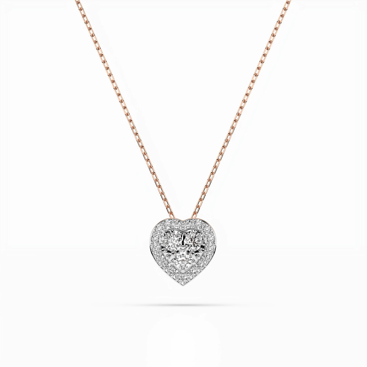 Colier din Aur cu Diamante, Forma Rotund Briliant, 0,17 CT