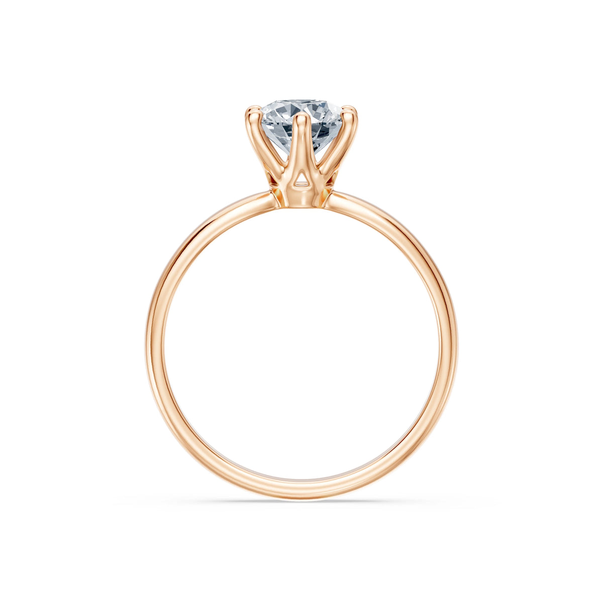 Inel de Logodnă Solitaire din Aur, Diamant Rotund Briliant 1,00 CT
