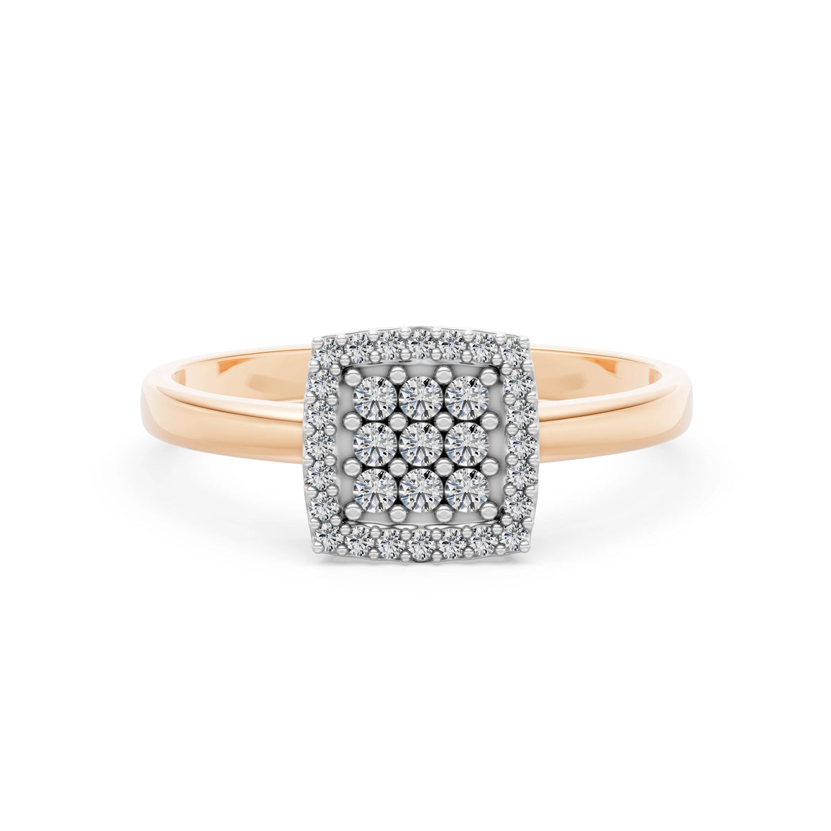 Inel din Aur cu Diamante, Forma Rotund Briliant, 0,26 CT