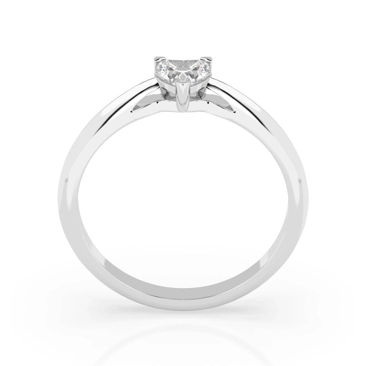 Inel de Logodnă Solitaire din Aur, Diamant Inimă 0,30 CT