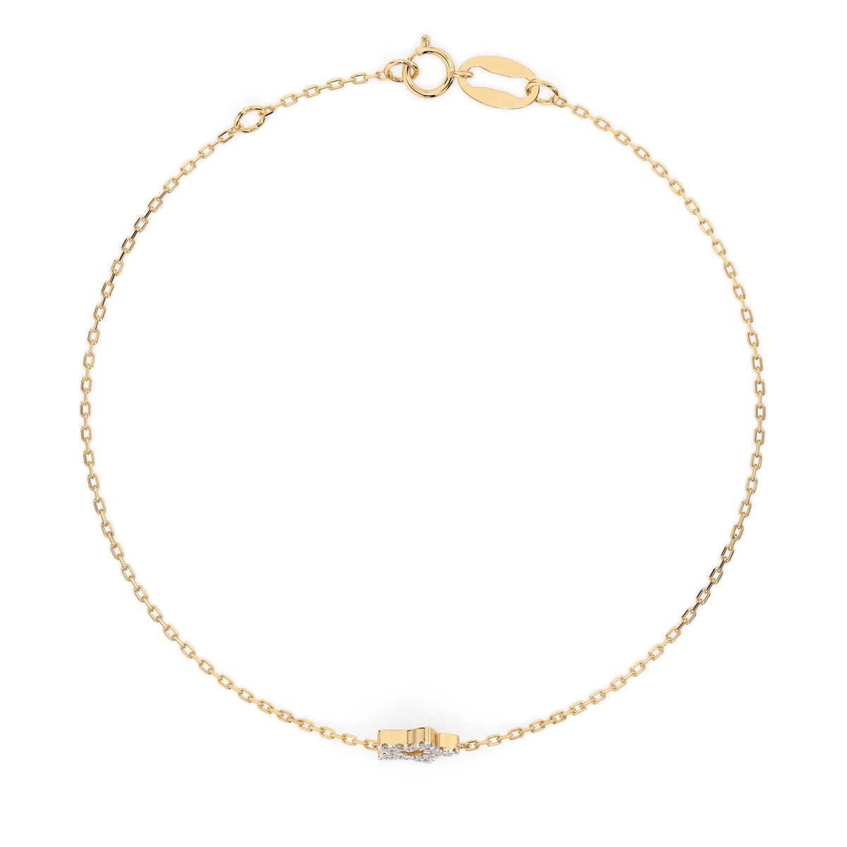 Brățară din Aur cu Diamante, Forma Rotund Briliant, 0,08 CT