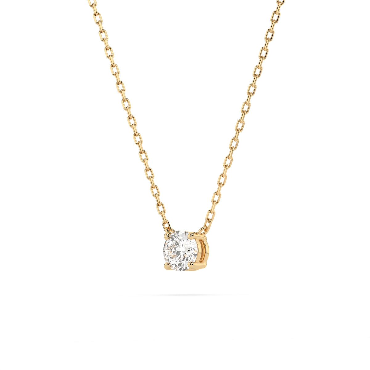 Colier din Aur cu Diamant, Forma Rotund Briliant, 0,20 CT