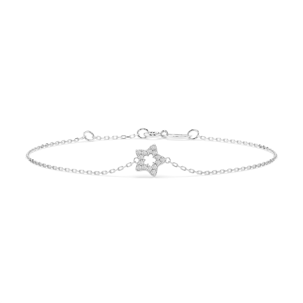 Brățară din Aur cu Diamante, Forma Rotund Briliant, 0,08 CT
