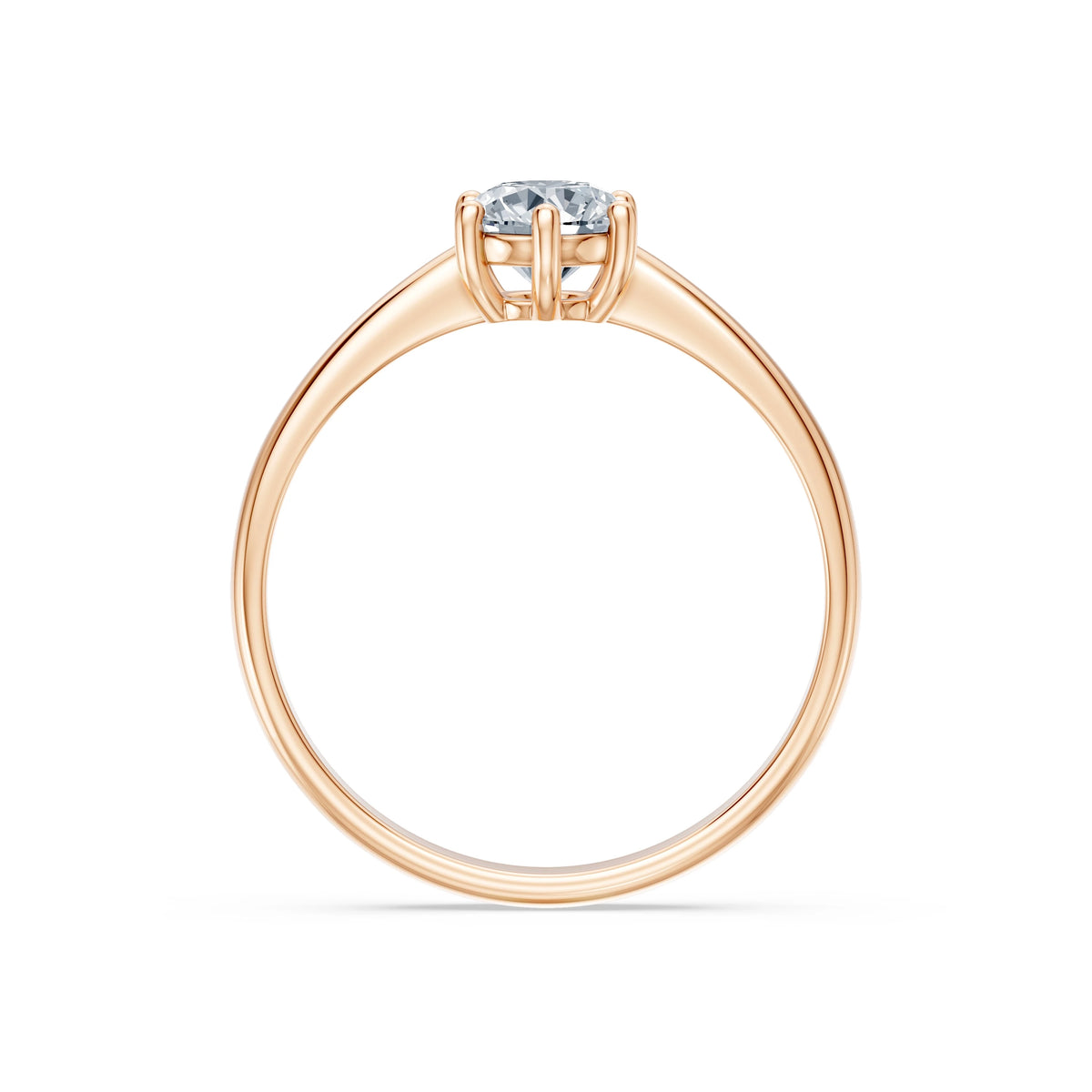 Inel de Logodnă Solitaire din Aur, Diamant Rotund Briliant 0,70 CT