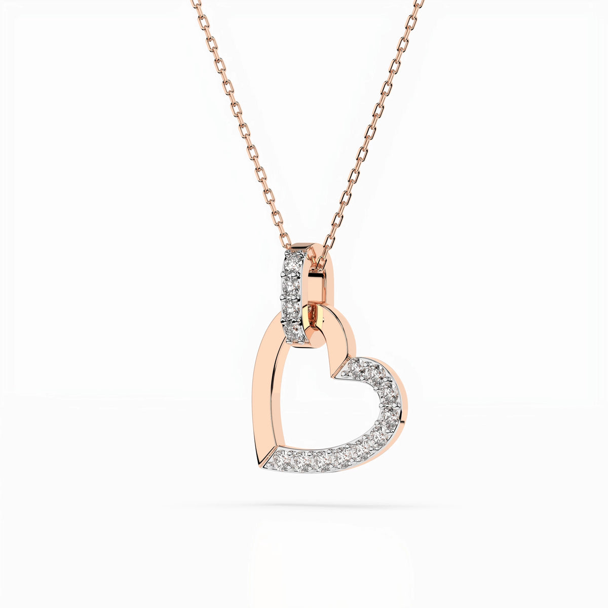 Colier din Aur cu Diamante, Forma Rotund Briliant, 0,18 CT