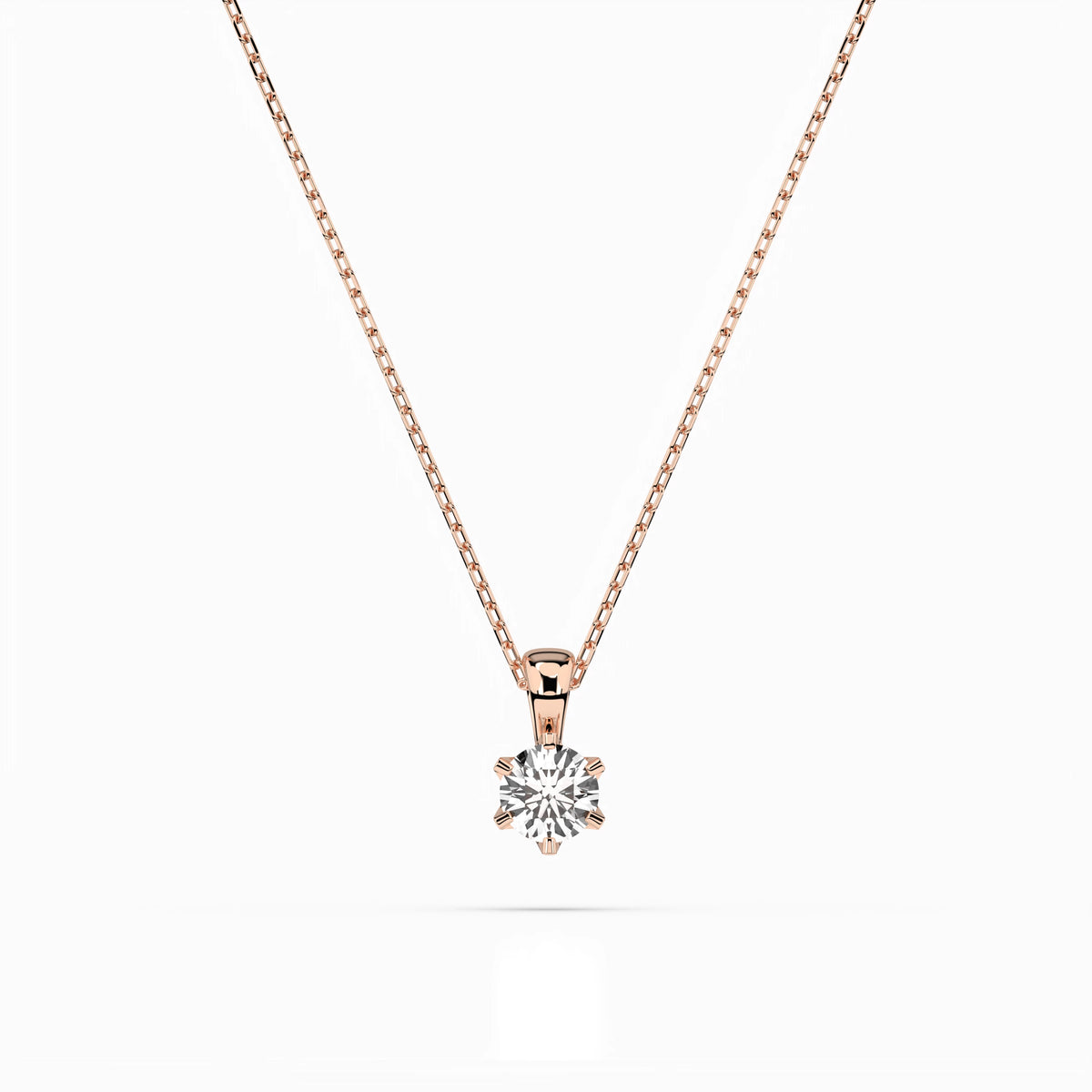 Colier din Aur cu Diamant, Forma Rotund Briliant, 0,20 CT