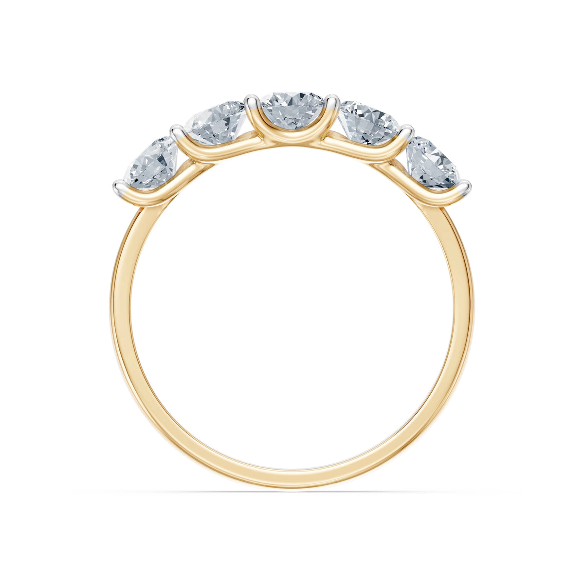 Inel din Aur cu Diamante, Forma Rotund Briliant, 1,25 CT