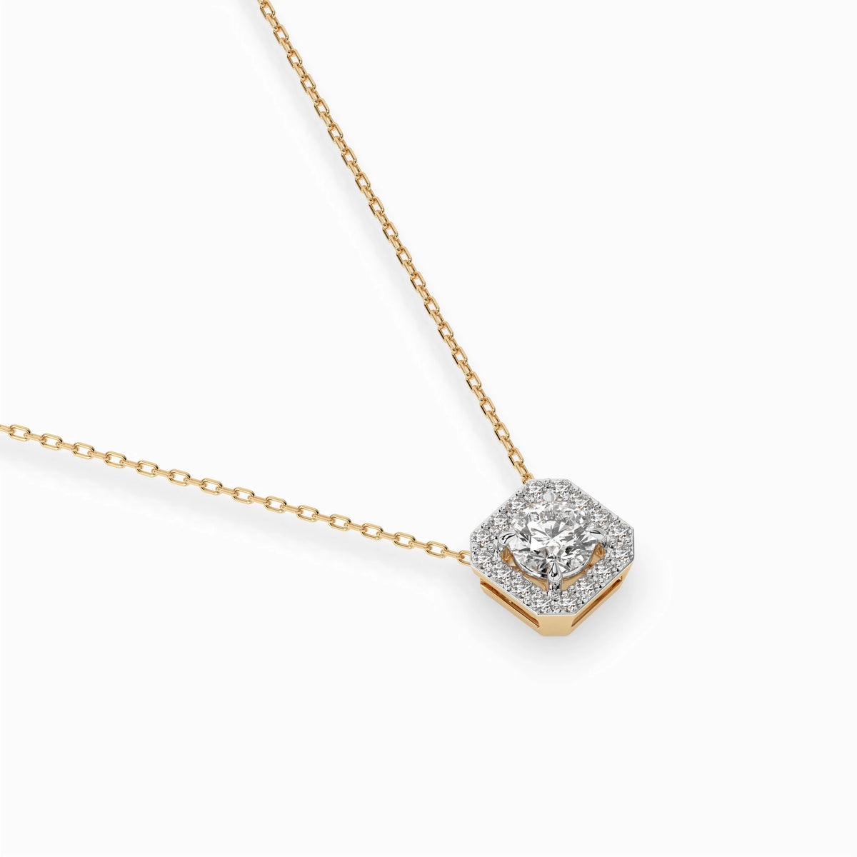 Colier din Aur cu Diamante, Forma Rotund Briliant, 0,30 CT