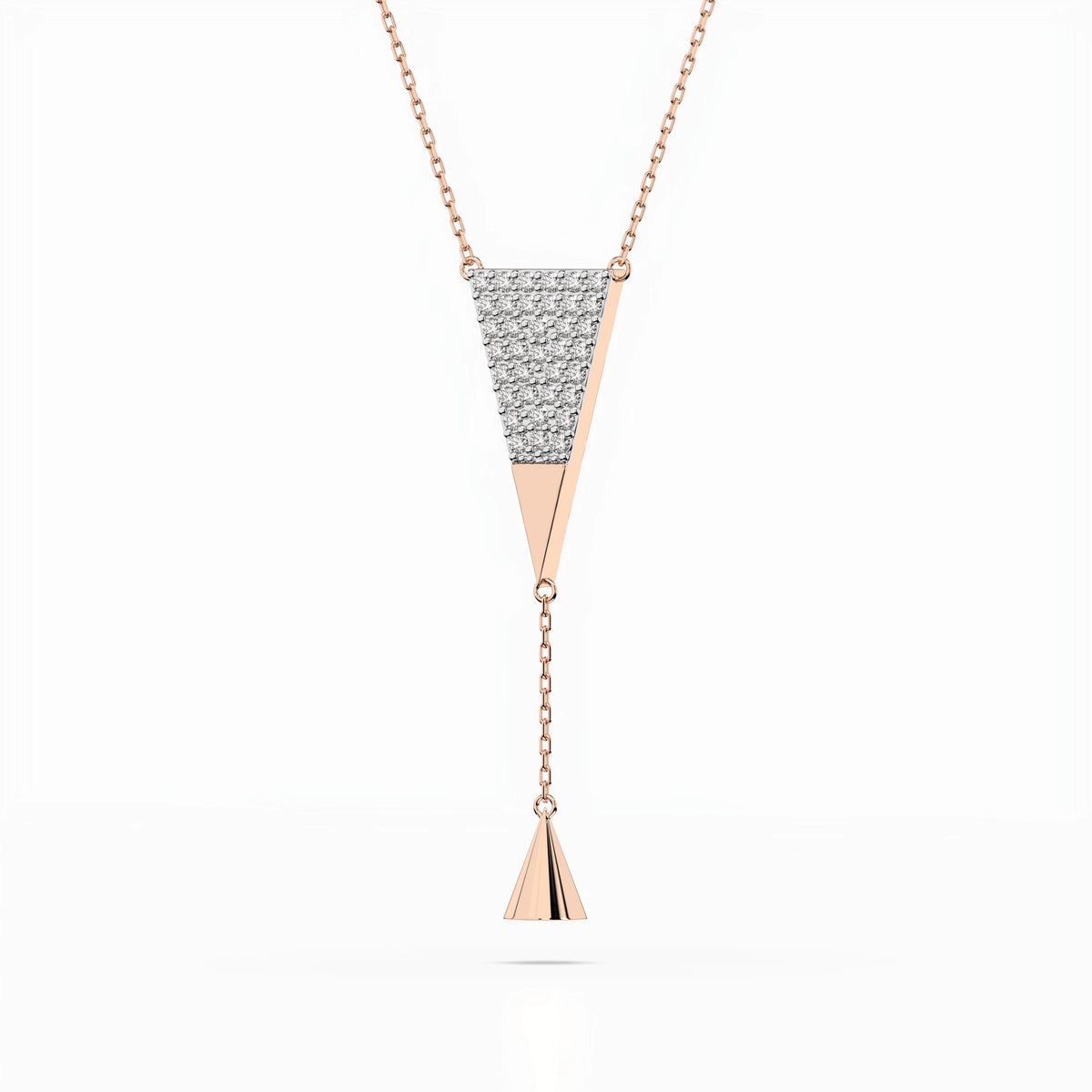 Colier din Aur cu Diamante, Forma Rotund Briliant, 0,22 CT