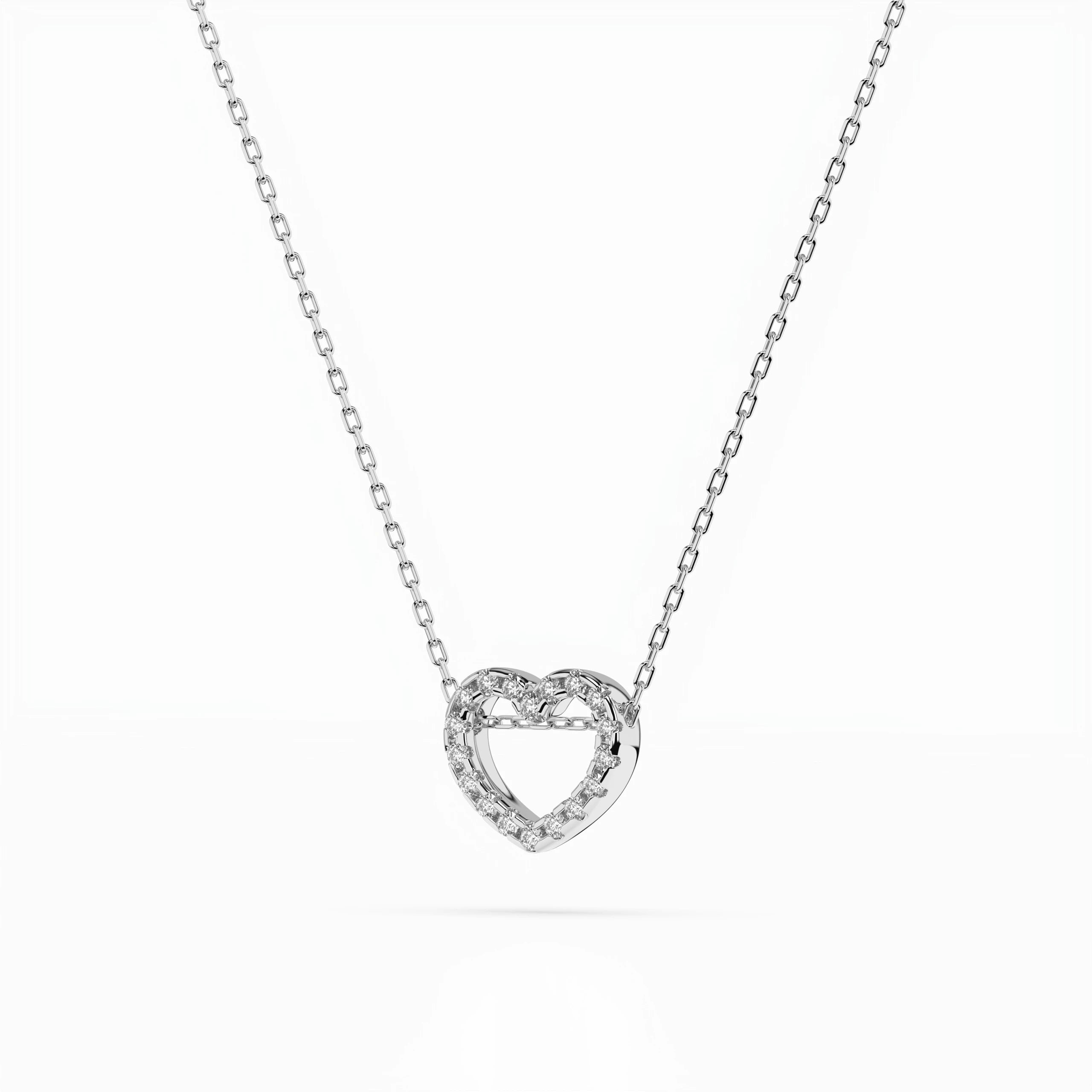 Colier din Aur cu Diamante Rotunde Briliant 0.09 CT