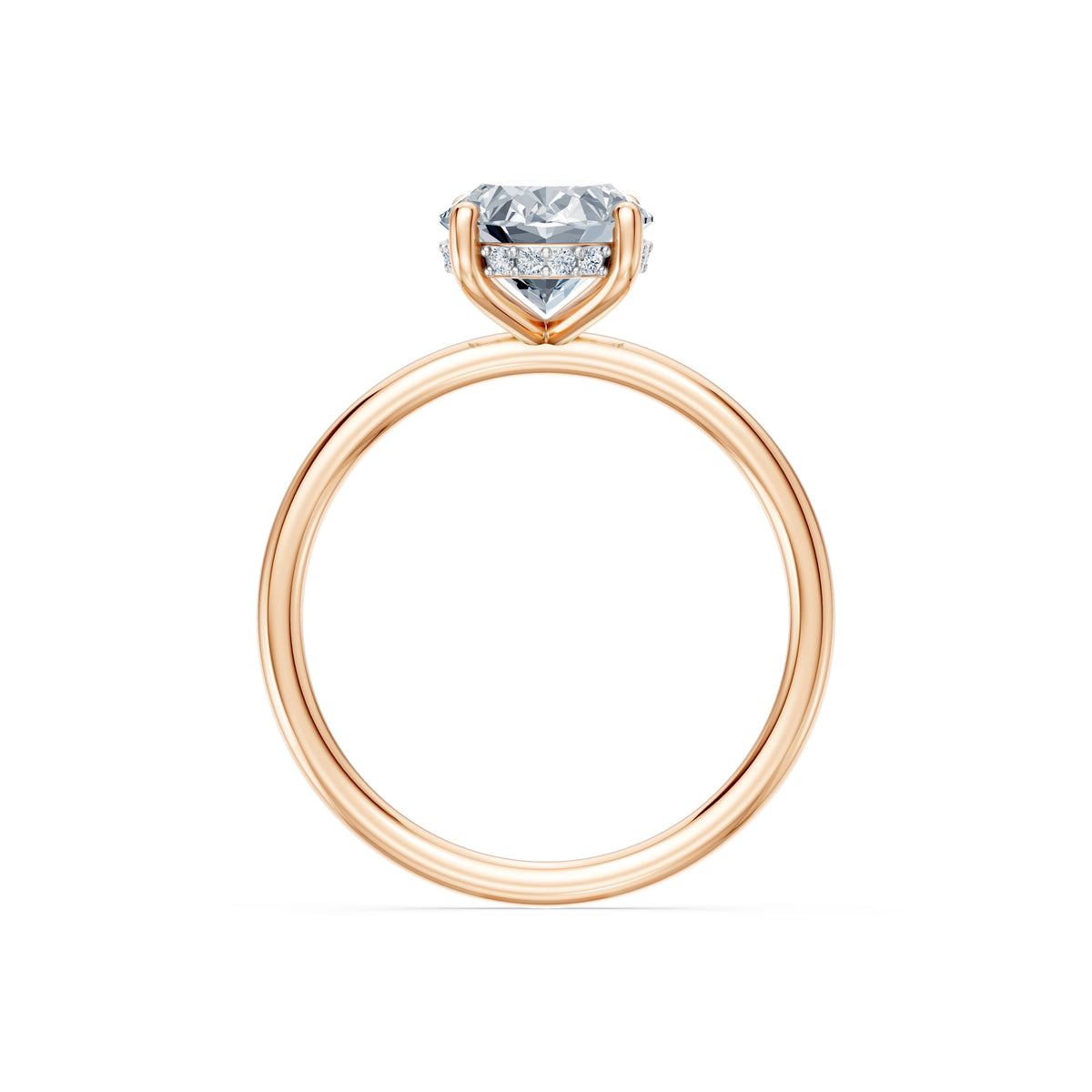 Inel de Logodnă Solitaire din Aur, Diamant Oval 2,00 CT