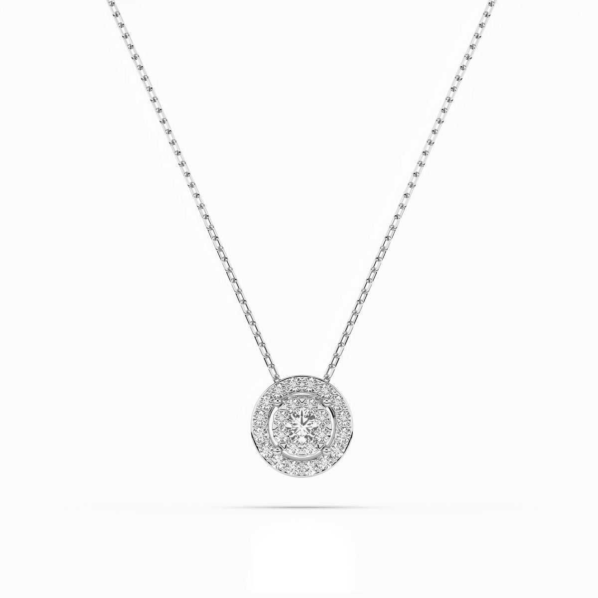 Colier din Aur cu Diamante, Forma Rotund Briliant, 0,24 CT