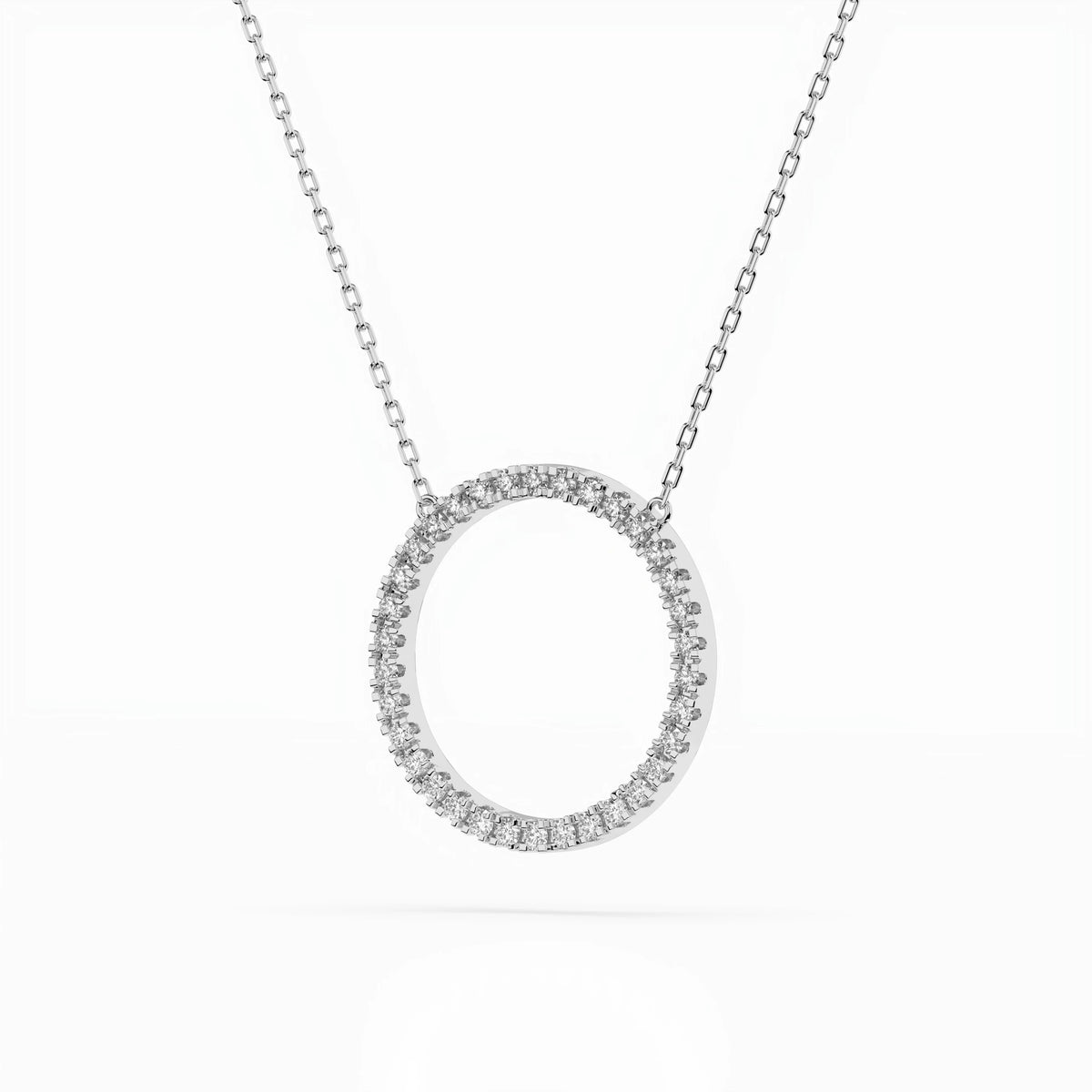 Colier din Aur cu Diamante, Forma Rotund Briliant, 0,20 CT