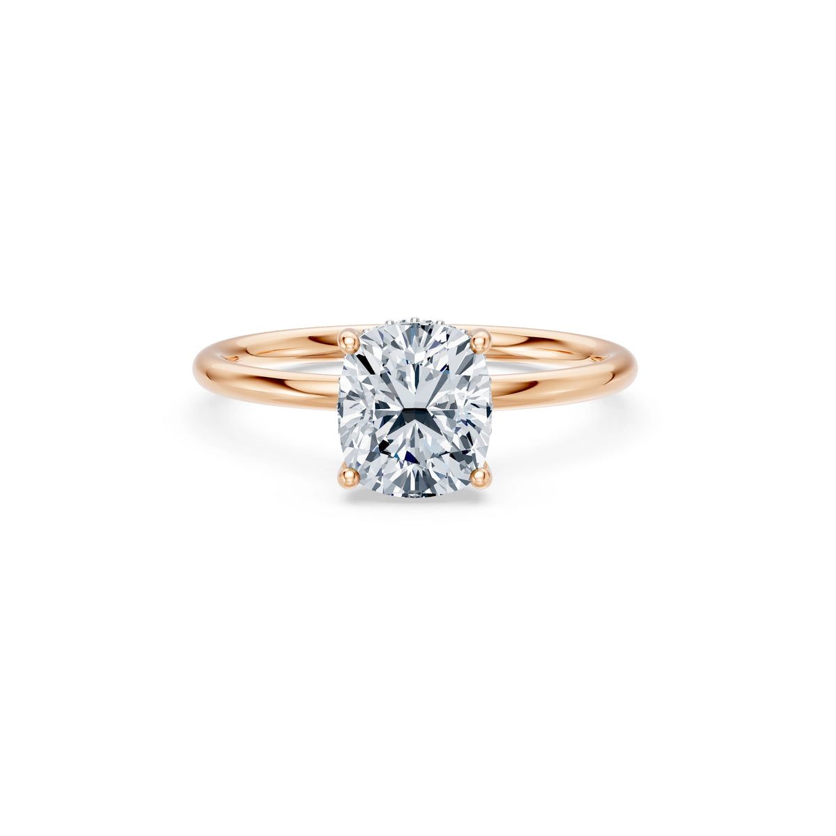Inel de Logodnă Solitaire din Aur, Diamant Cushion 2,00 CT