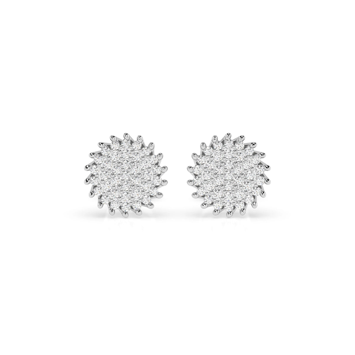Cercei din Aur cu Diamante, Forma Rotund Briliant, 0,30 CT