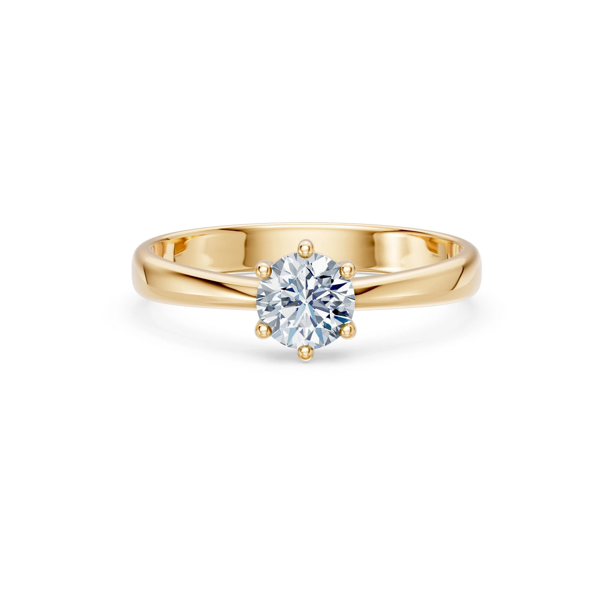 Inel de Logodnă Solitaire din Aur, Diamant Rotund Briliant 0,70 CT