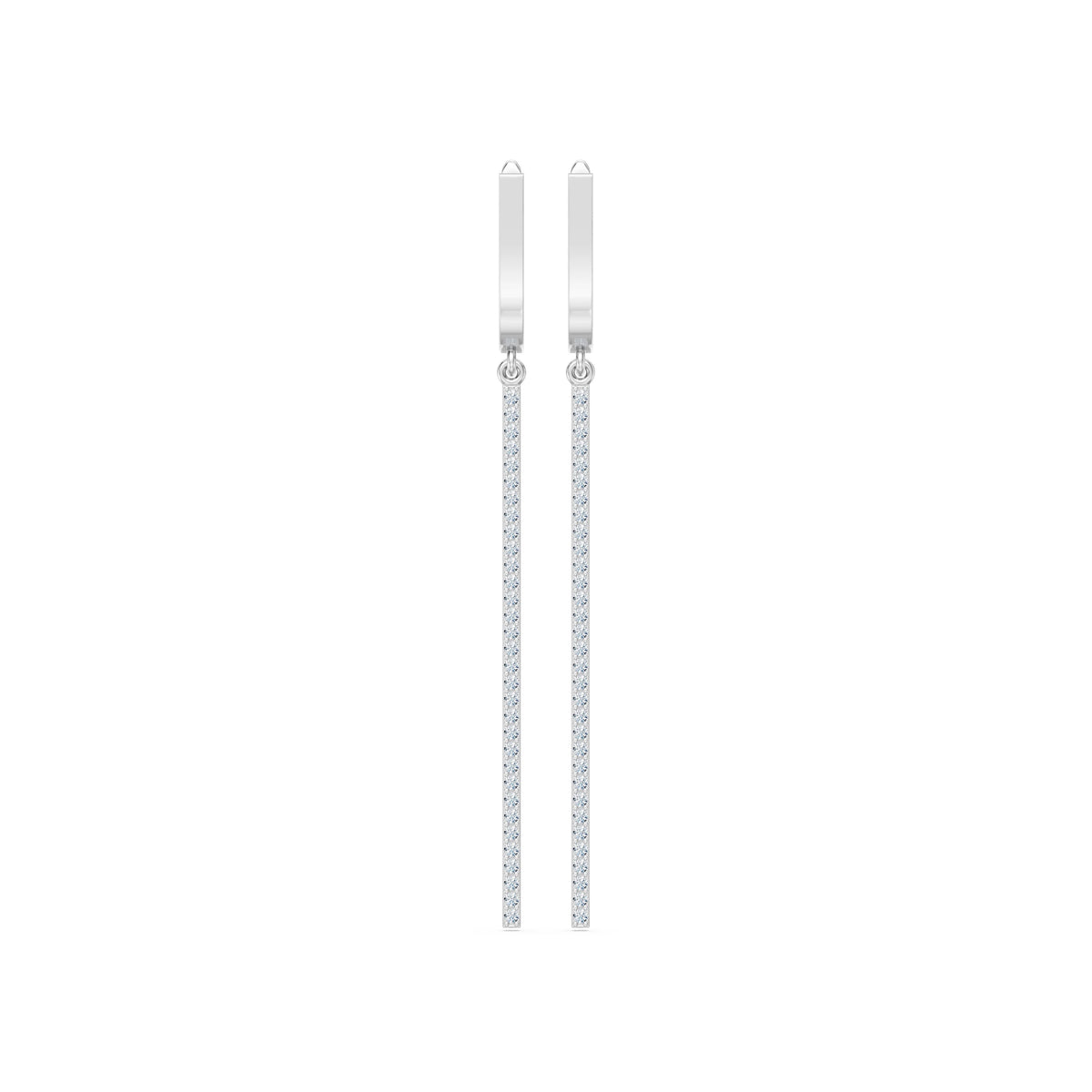 Cercei din Aur cu Diamante, Forma Rotund Briliant, 0,38 CT