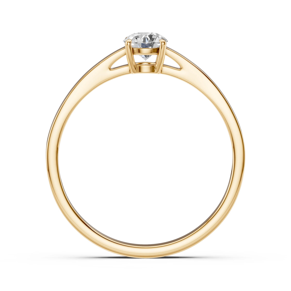 Inel de Logodnă Solitaire din Aur, Diamant Rotund Briliant 0,35 CT