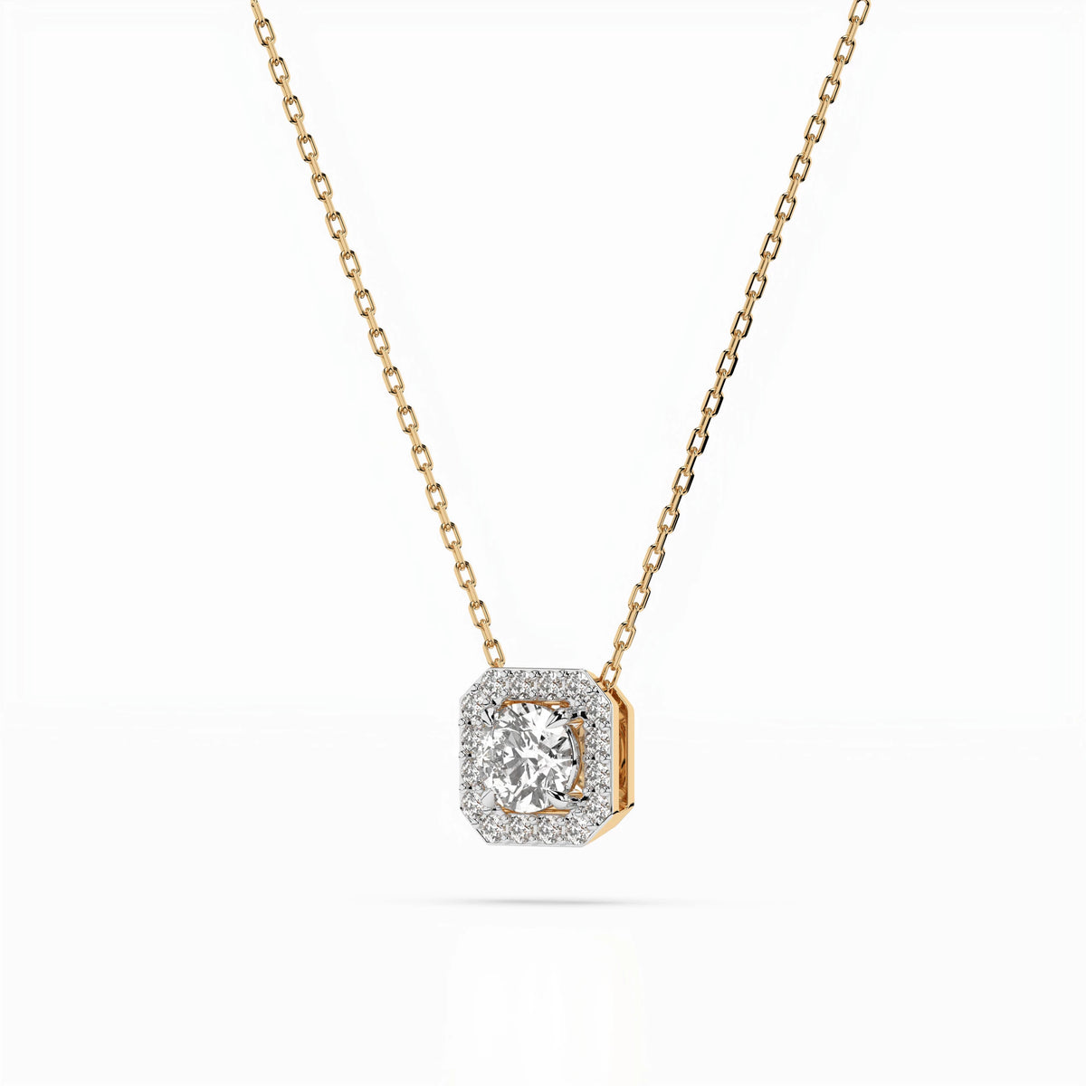 Colier din Aur cu Diamante, Forma Rotund Briliant, 0,30 CT