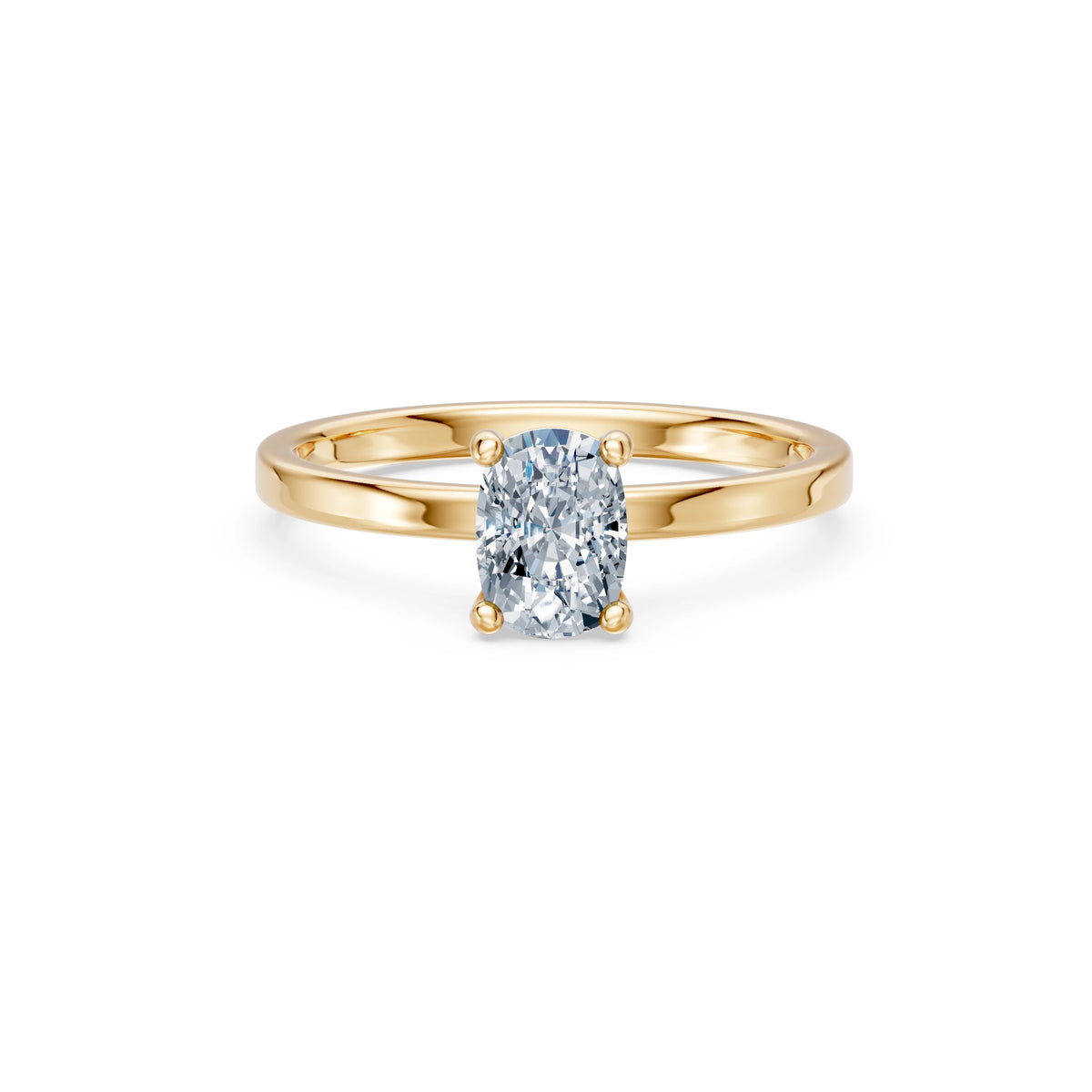 Inel de Logodnă Solitaire din Aur, Diamant Cushion 1,00 CT