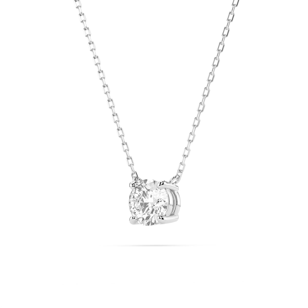 Colier din Aur cu Diamant, Forma Rotund Briliant, 0,40 CT