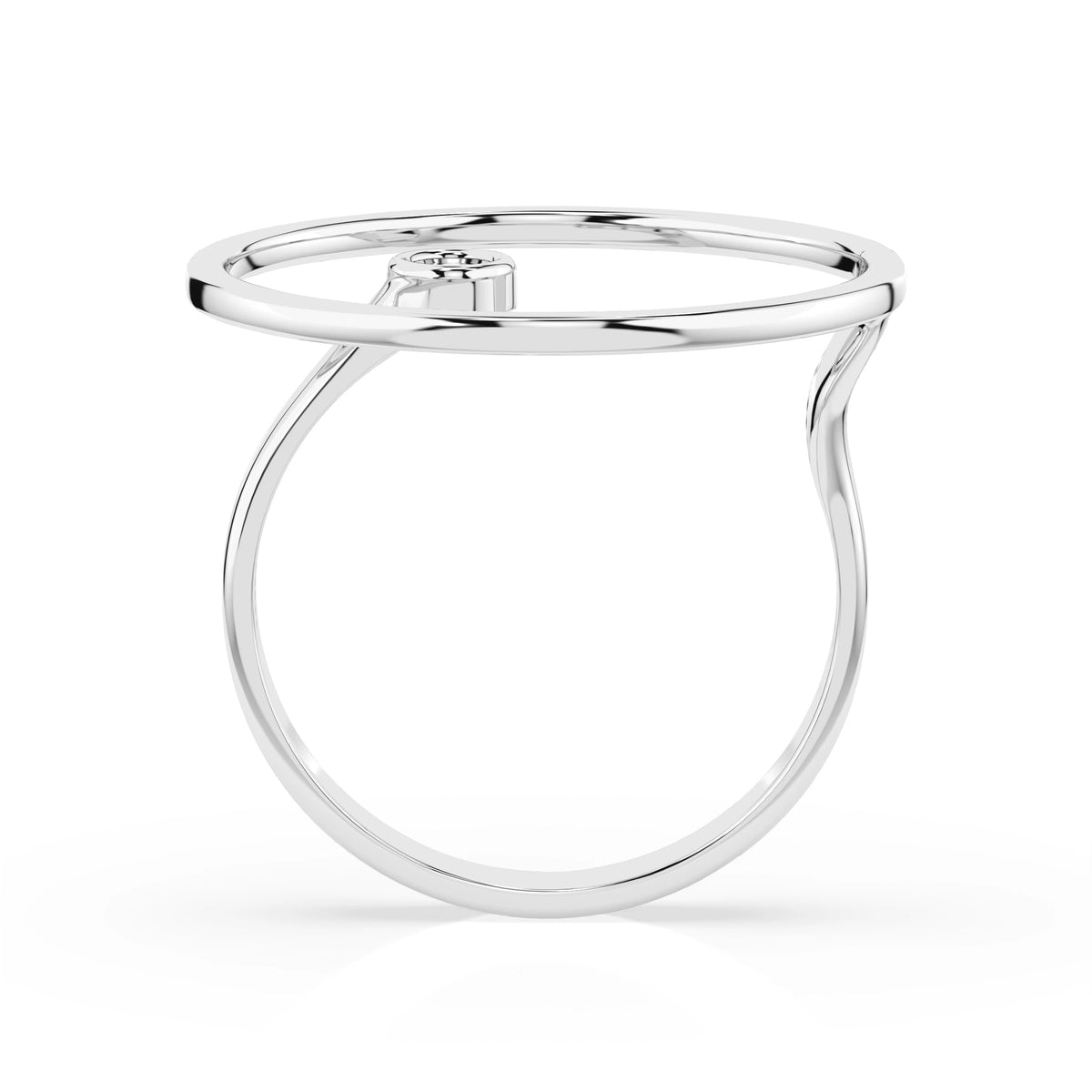 Inel din Aur cu Diamant, Forma Rotund Briliant, 0,03 CT