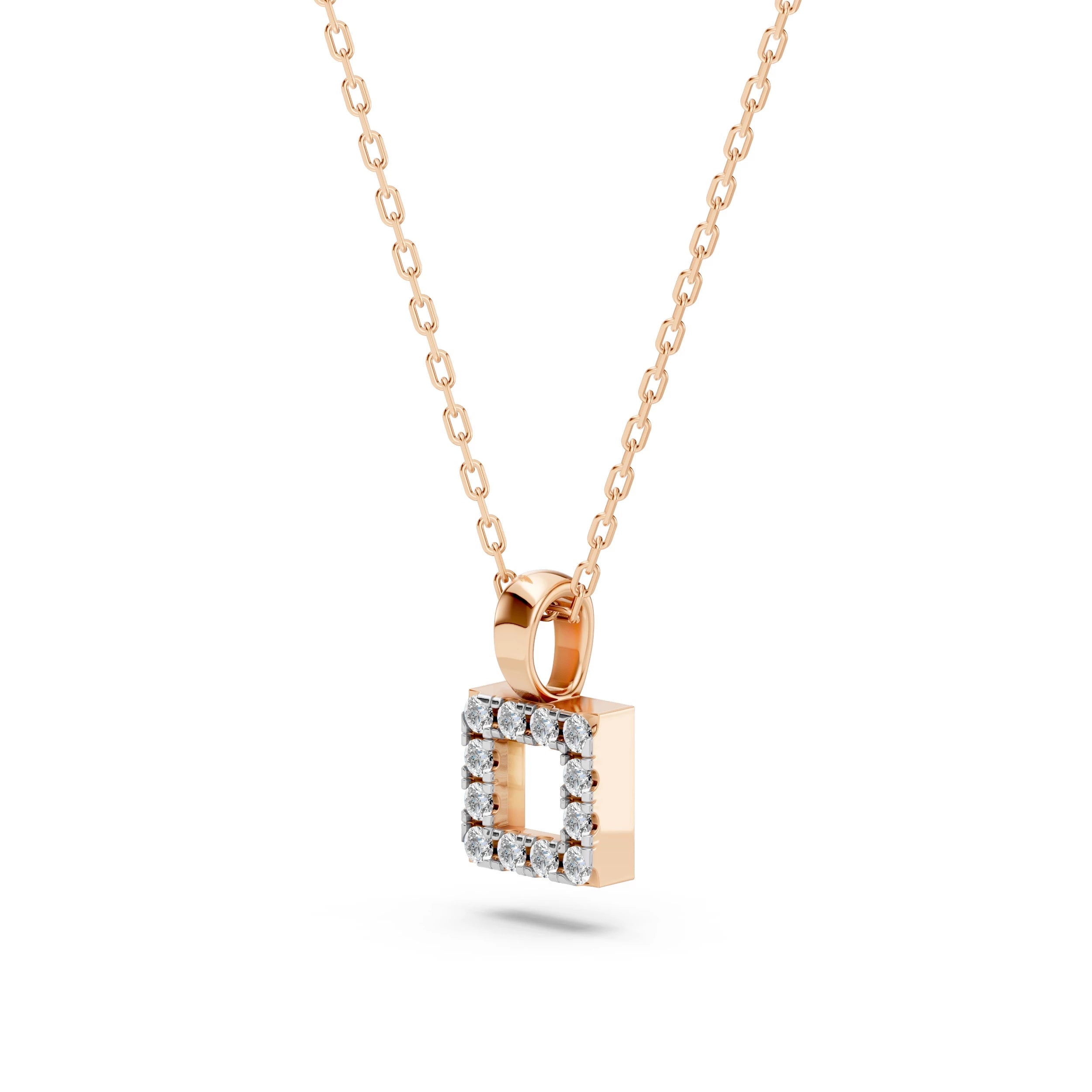 Colier din Aur cu Diamante Rotunde Briliant 0.06 CT