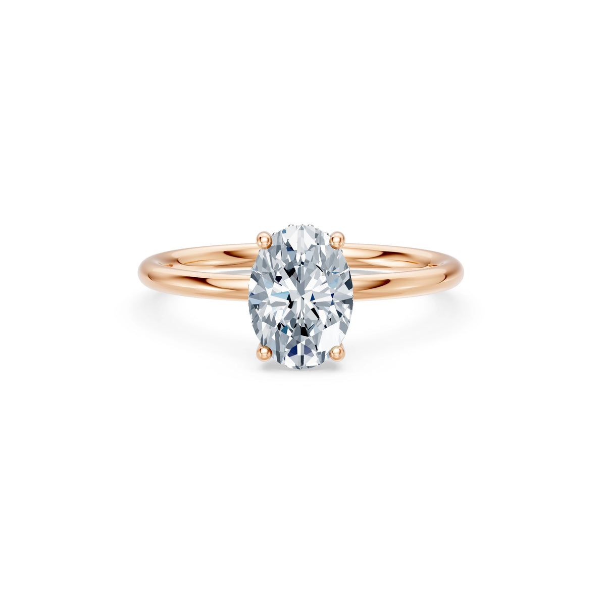 Inel de Logodnă Solitaire din Aur, Diamant Oval 1,50 CT