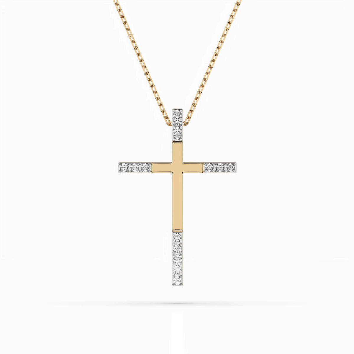Colier din Aur cu Diamante, Forma Rotund Briliant, 0,08 CT