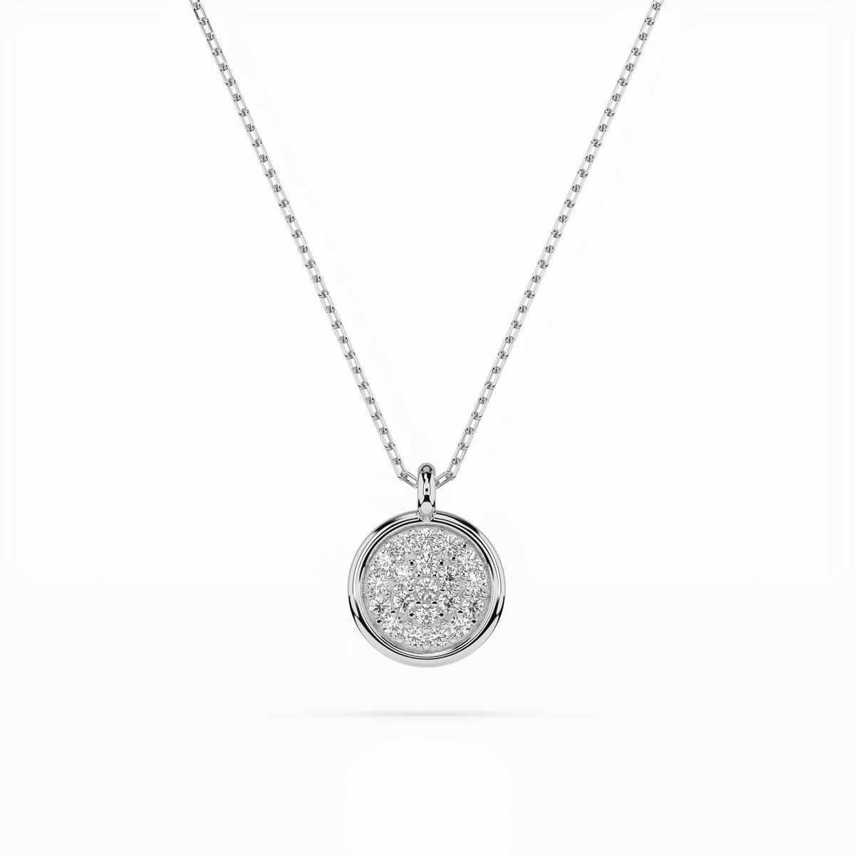 Colier din Aur cu Diamante, Forma Rotund Briliant, 0,12 CT