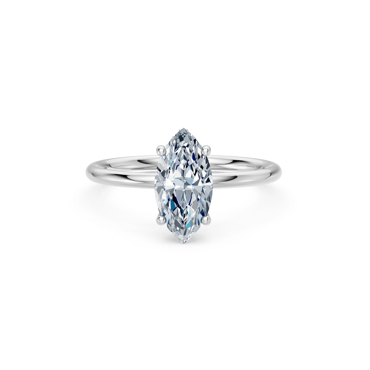 Inel de Logodnă Solitaire din Aur, Diamant Marquise 1,50 CT