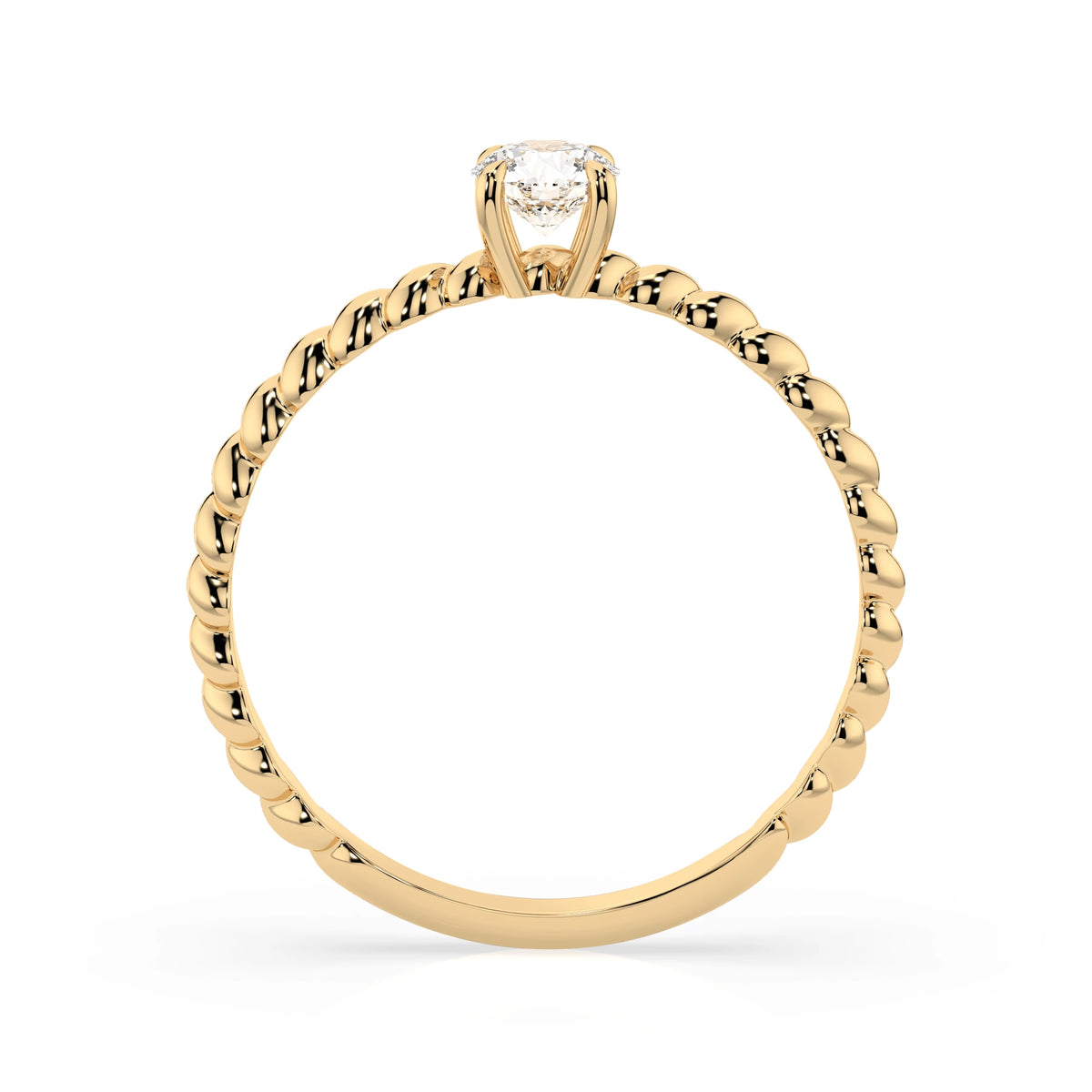 Inel de Logodnă Solitaire din Aur, Diamant Rotund Briliant 0,30 CT