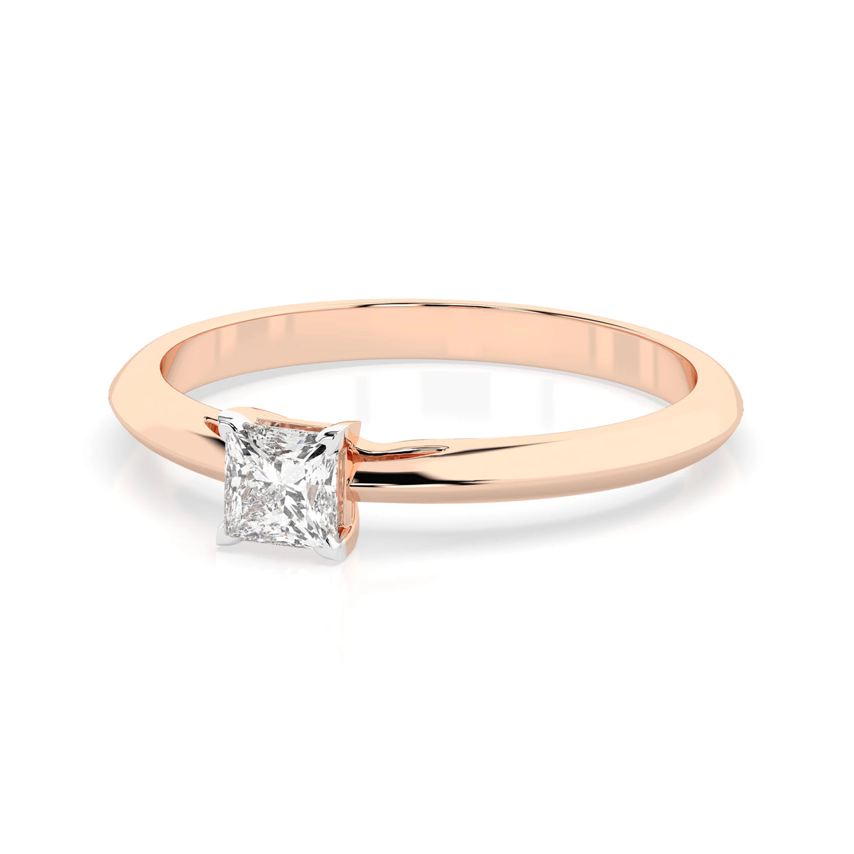 Inel de Logodnă Solitaire din Aur, Diamant Princess 0,30 CT