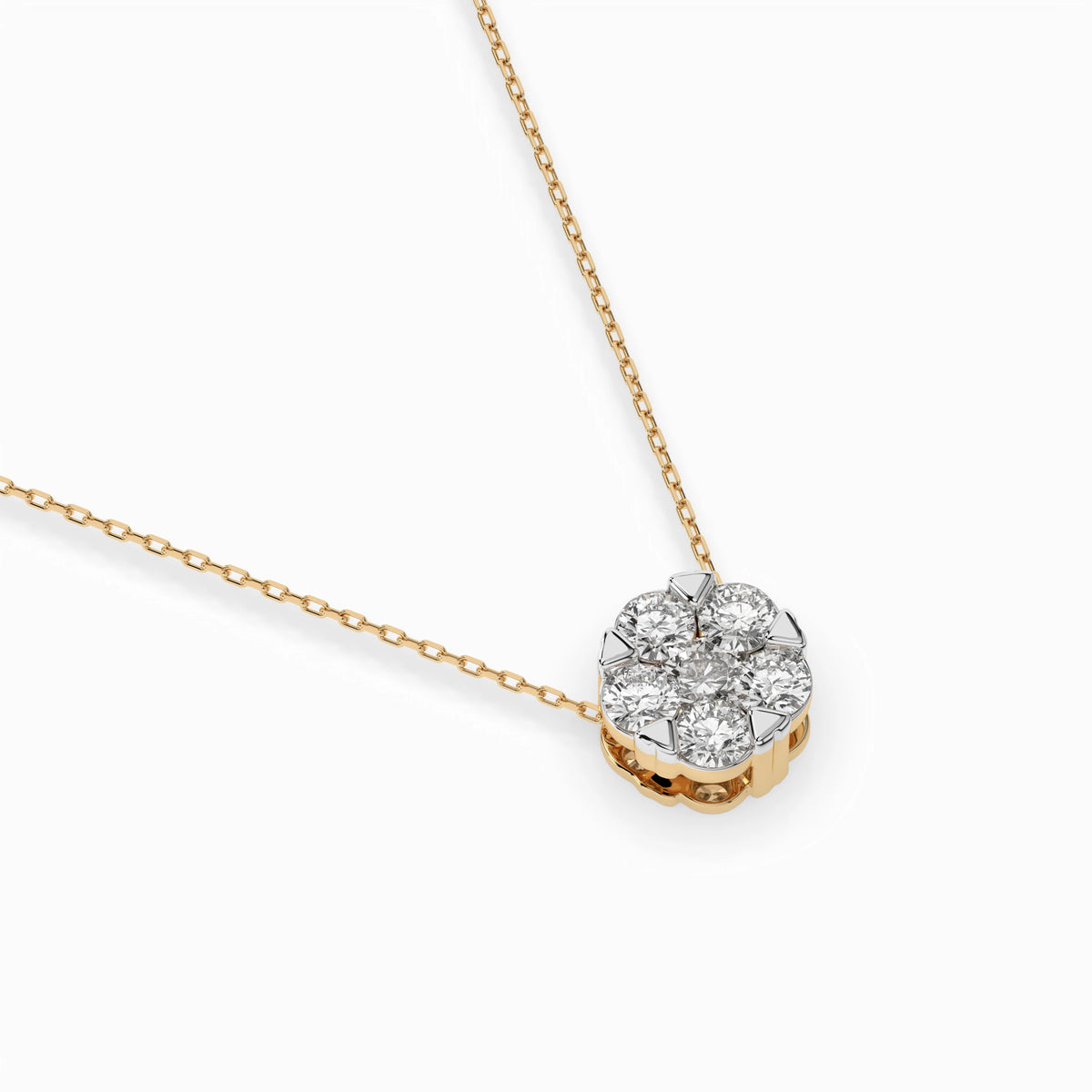 Colier din Aur cu Diamante, Forma Rotund Briliant, 0,58 CT