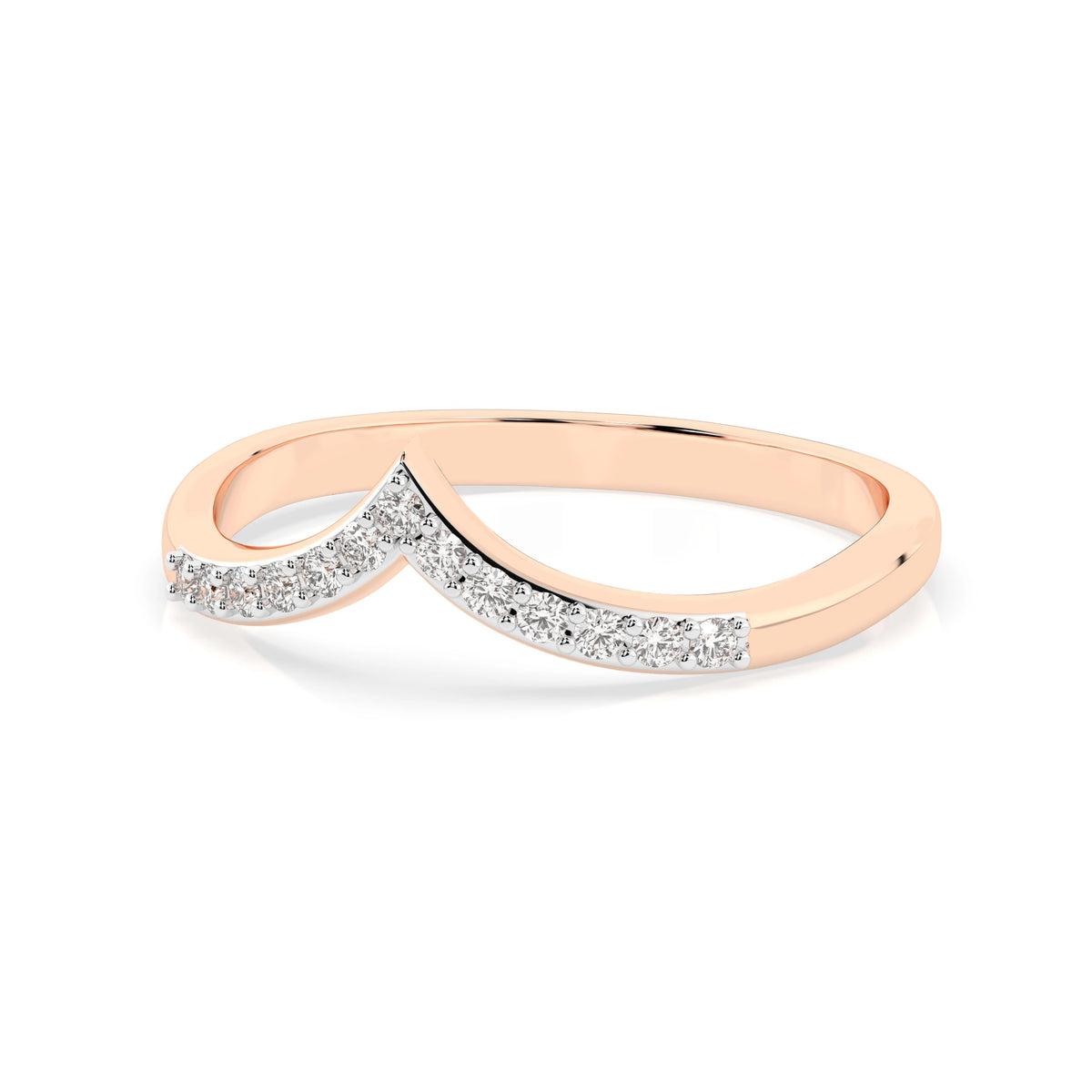 Inel din Aur cu Diamante, Forma Rotund Briliant, 0,13 CT