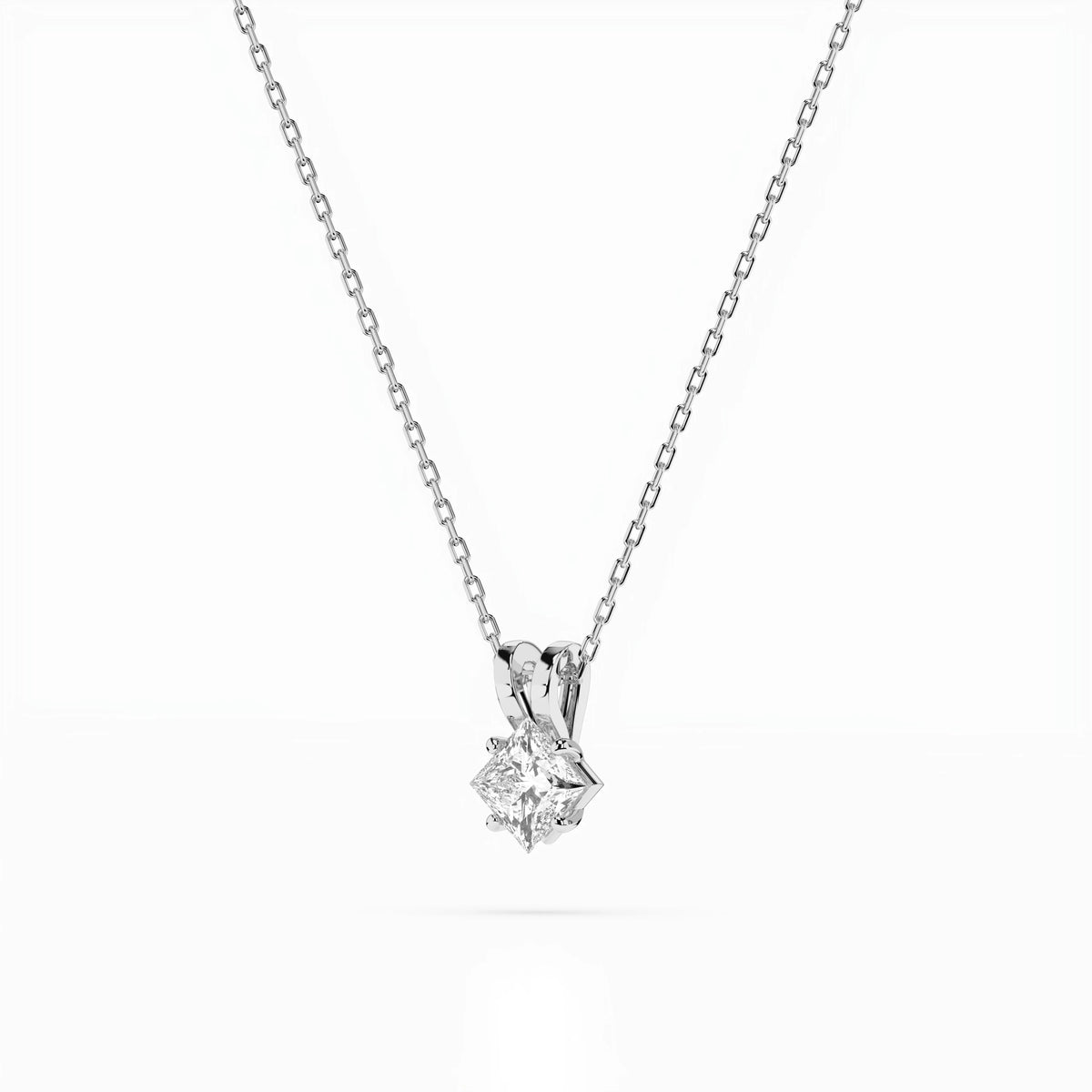 Colier din Aur cu Diamant, Forma Princess, 0,30 CT