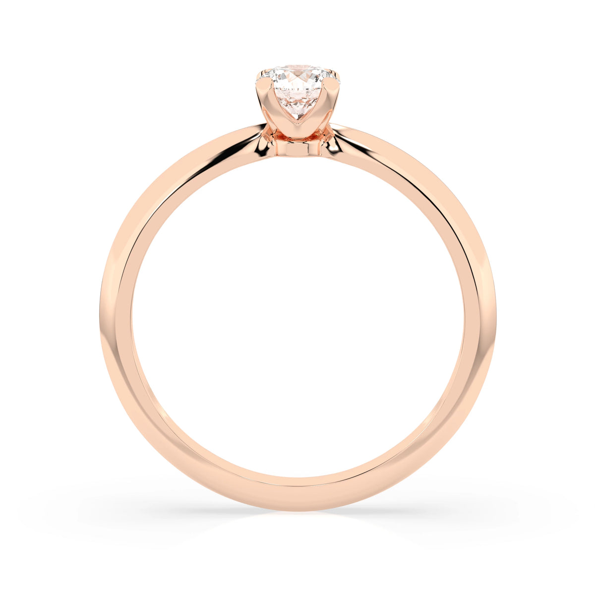 Inel de Logodnă Solitaire din Aur, Diamant Rotund Briliant 0,30 CT