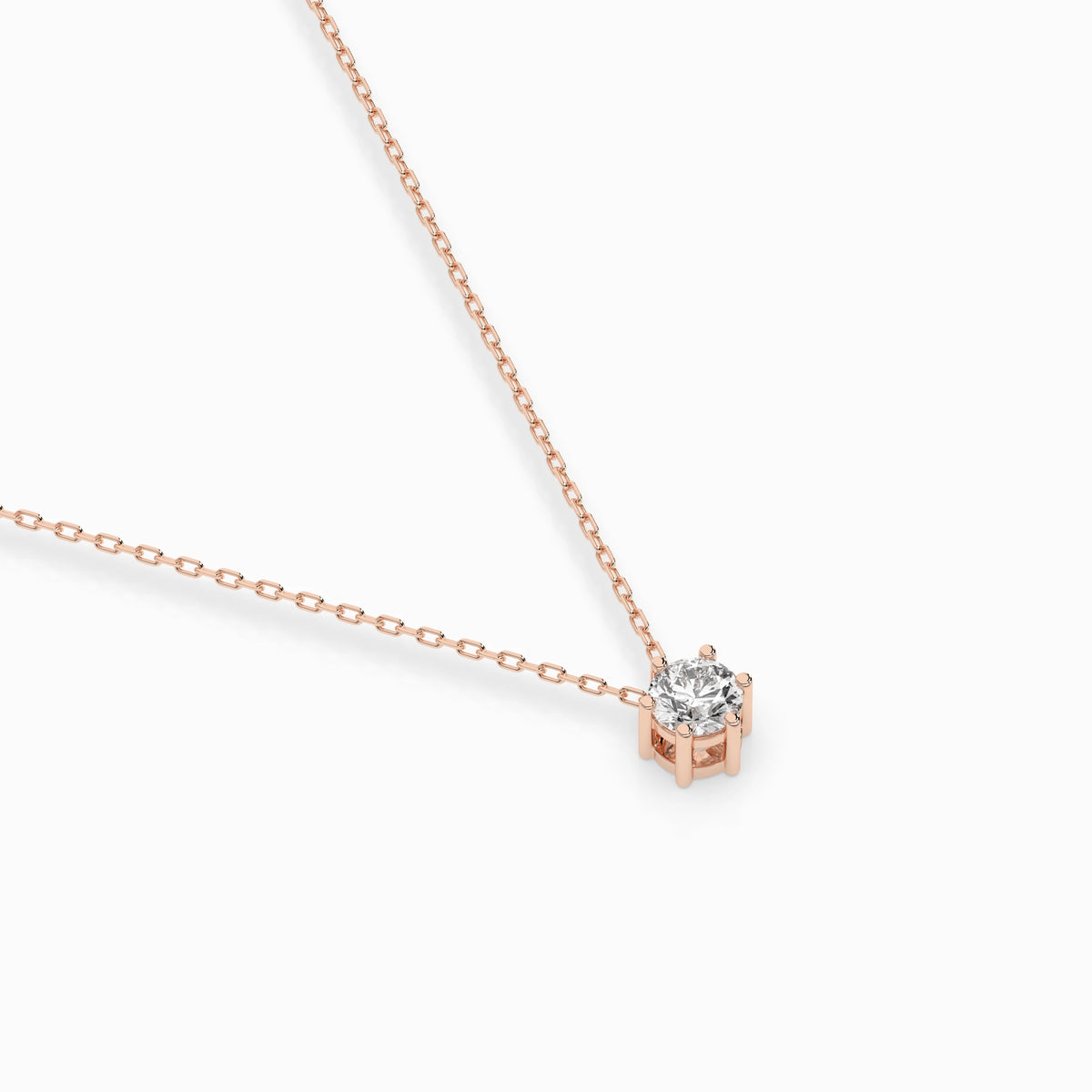 Colier din Aur cu Diamant, Forma Rotund Briliant, 0,15 CT