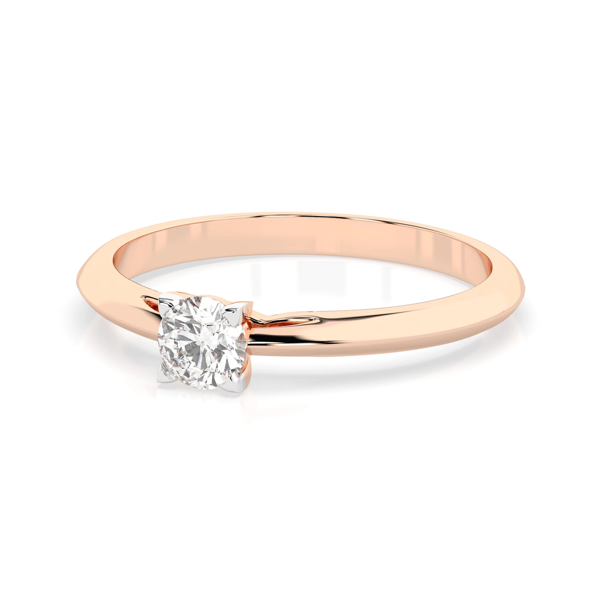 Inel de Logodnă Solitaire din Aur, Diamant Rotund Briliant 0,30 CT