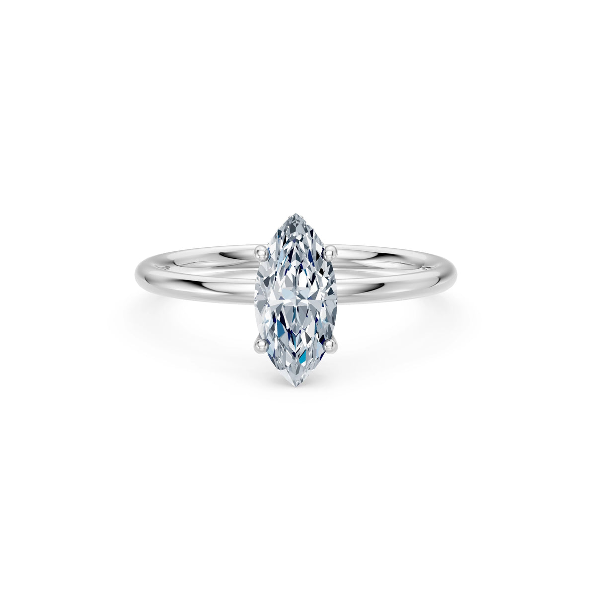 Inel de Logodnă Solitaire din Aur, Diamant Marquise 1,00 CT