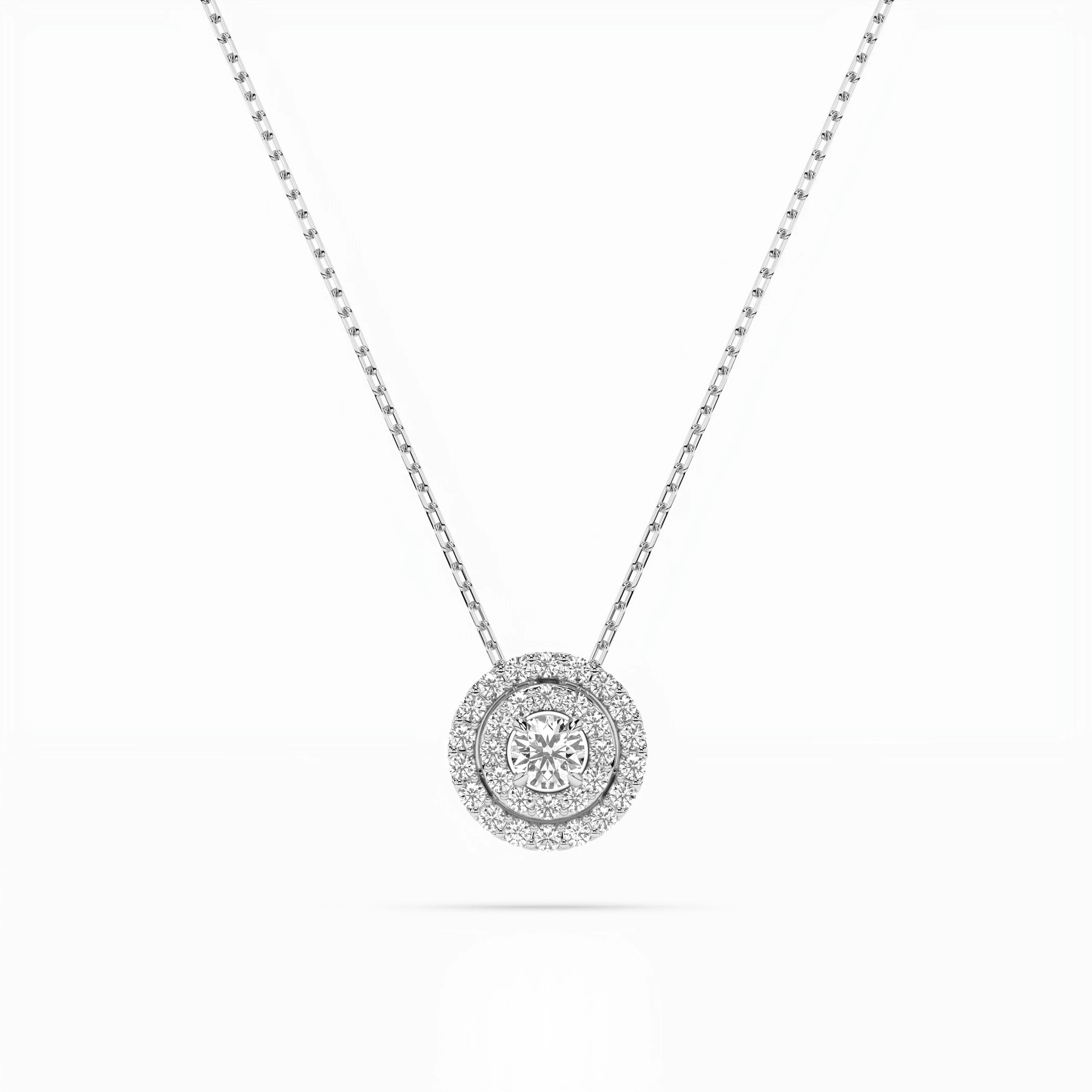 Colier din Aur cu Diamante Rotunde Briliant 0.24 CT