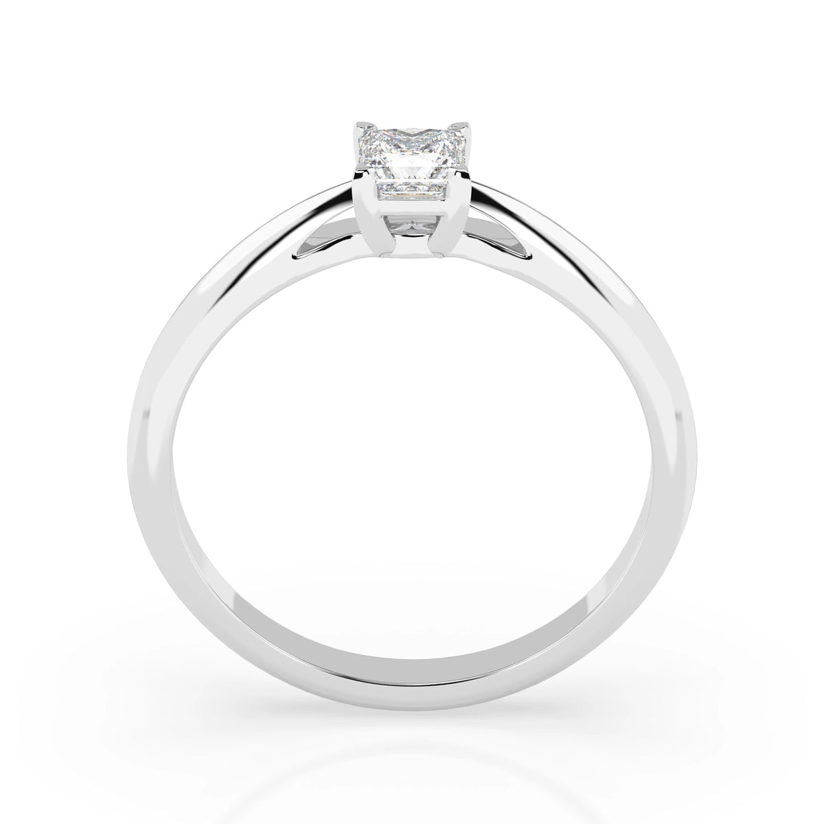 Inel de Logodnă Solitaire din Aur, Diamant Princess 0,30 CT
