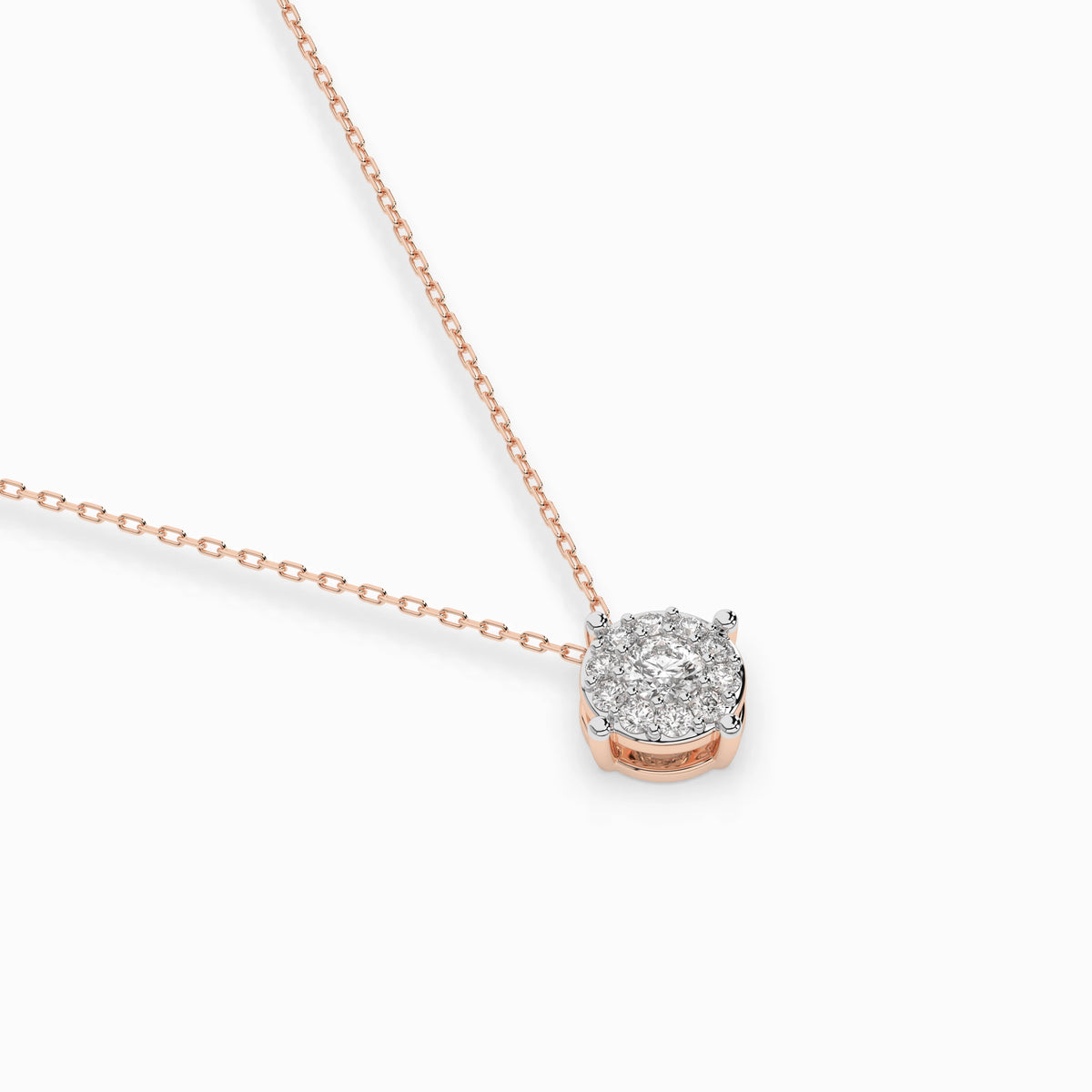 Colier din Aur cu Diamante, Forma Rotund Briliant, 0,18 CT