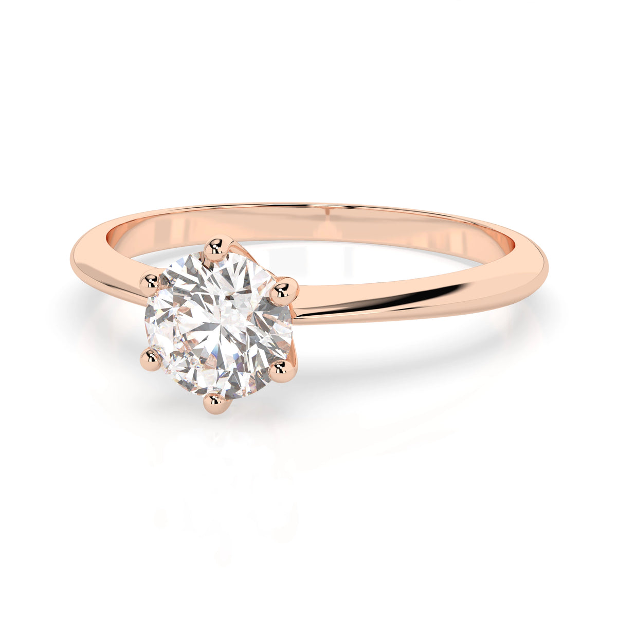 Inel de Logodnă Solitaire din Aur, Diamant Rotund Briliant 0,30 CT