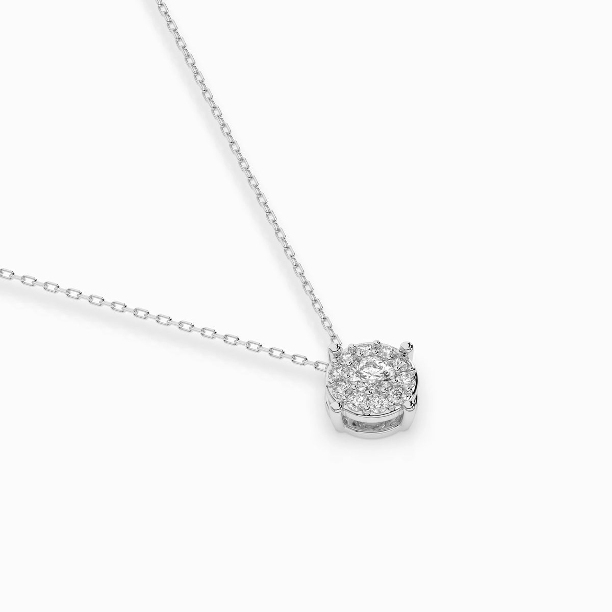 Colier din Aur cu Diamante, Forma Rotund Briliant, 0,18 CT