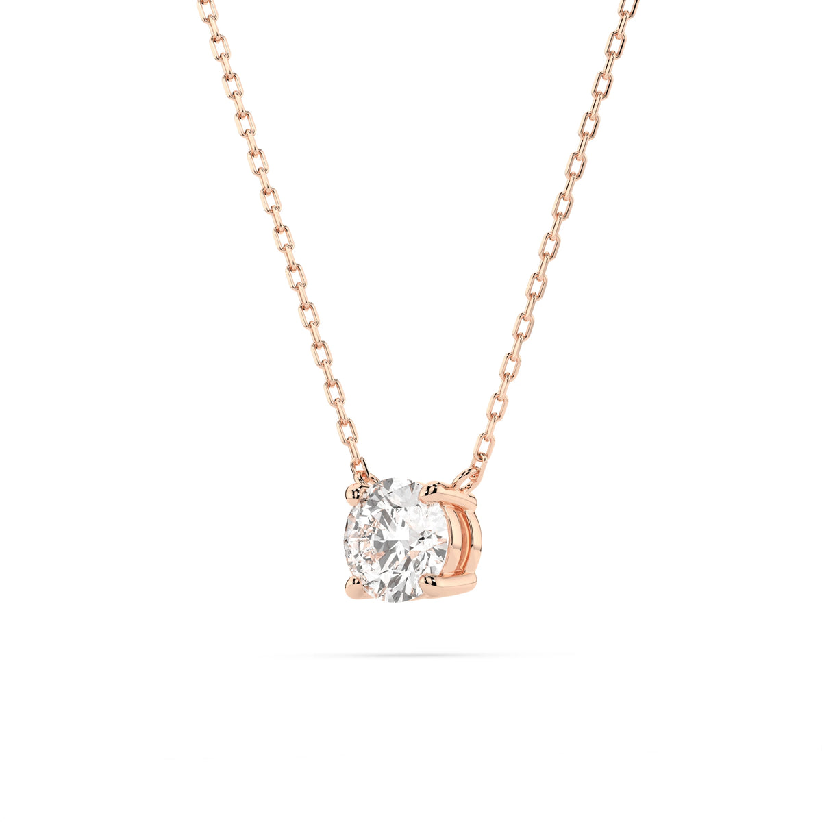 Colier din Aur cu Diamant, Forma Rotund Briliant, 0,40 CT