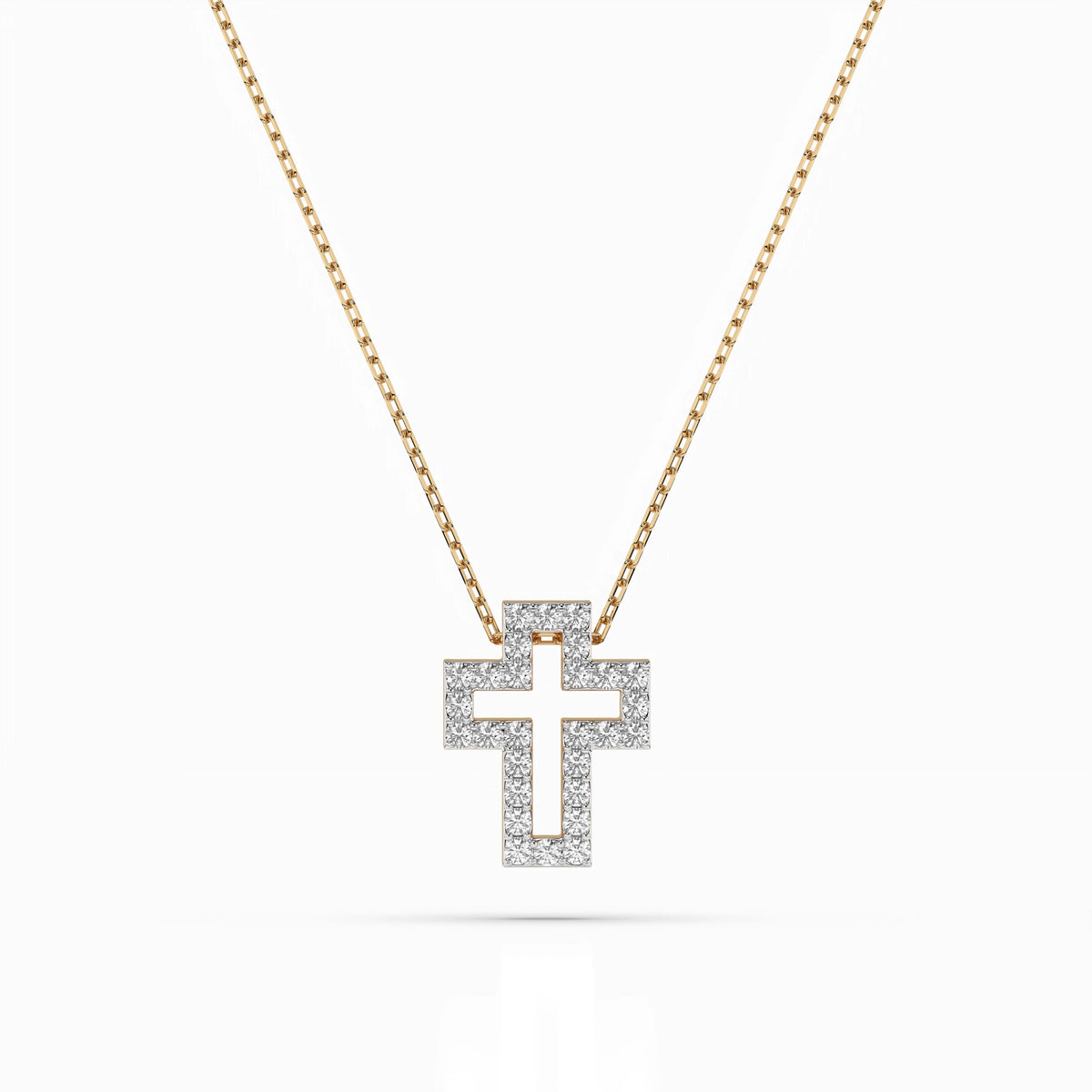 Colier din Aur cu Diamante, Forma Rotund Briliant, 0,17 CT