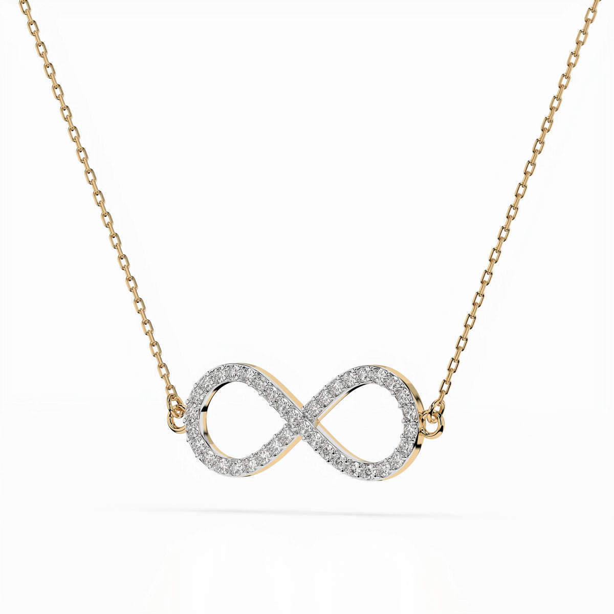 Colier din Aur cu Diamante, Forma Rotund Briliant, 0,19 CT